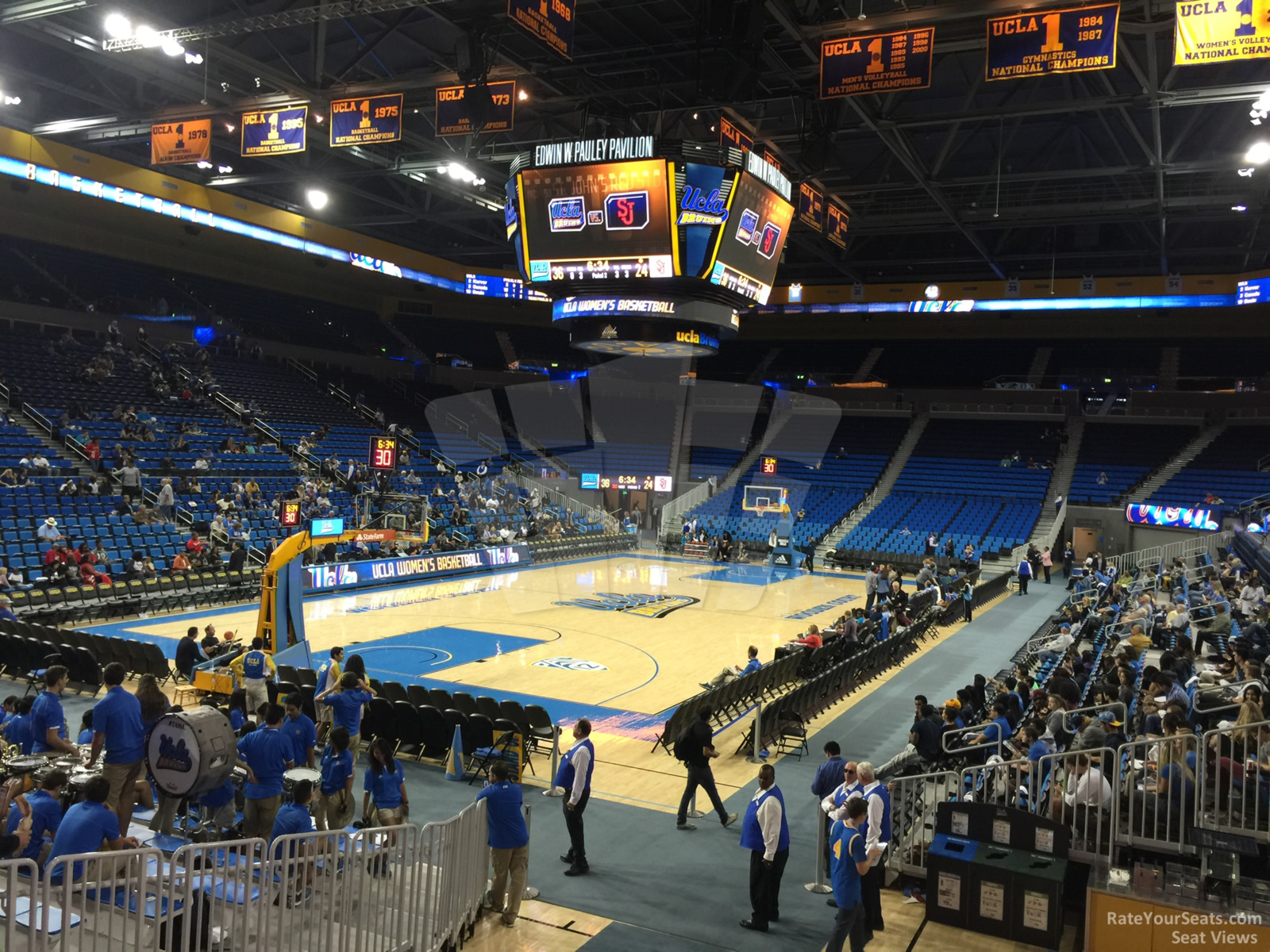 section 120, row 3 seat view  - pauley pavilion