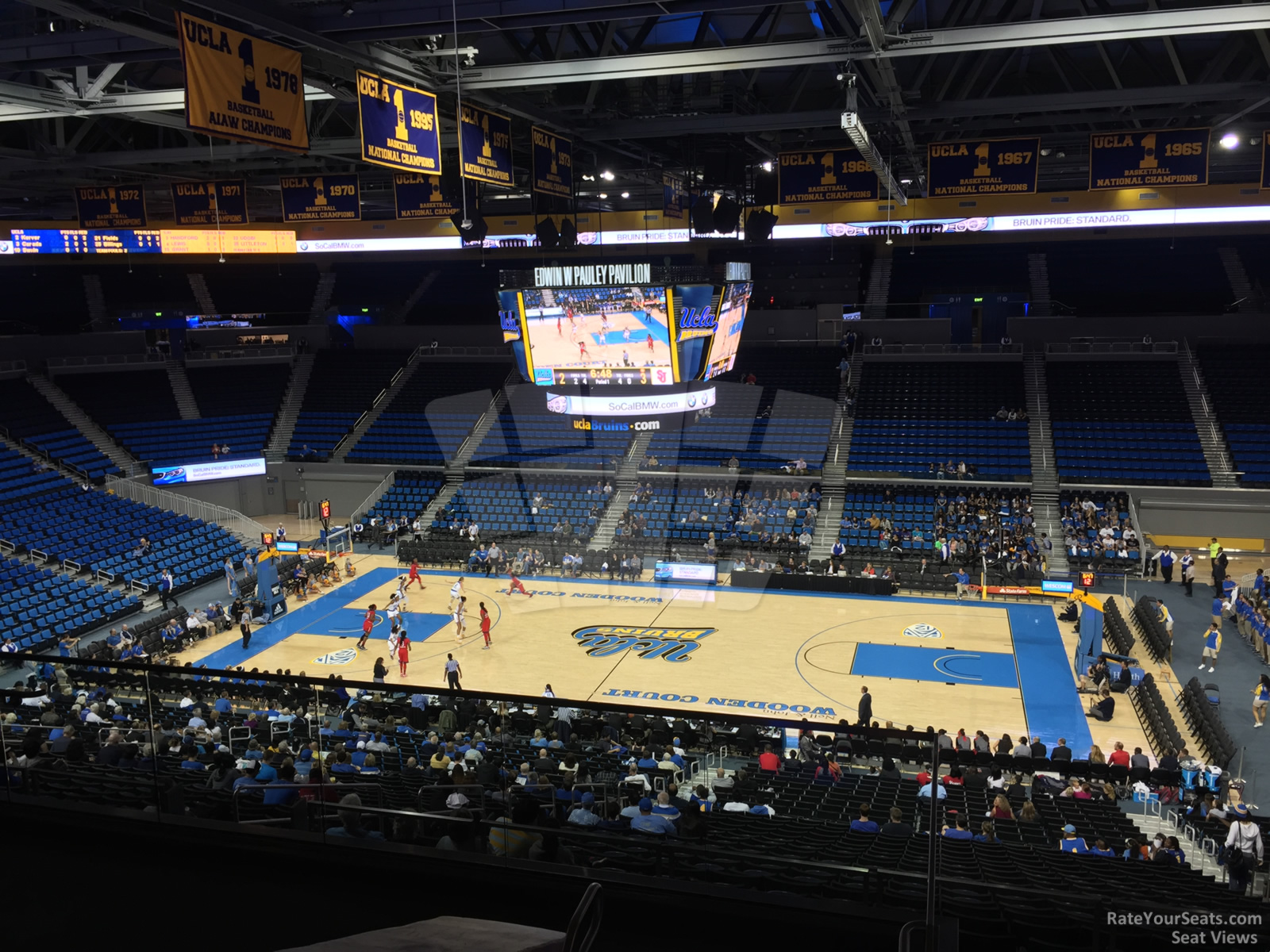 section 201, row 6 seat view  - pauley pavilion