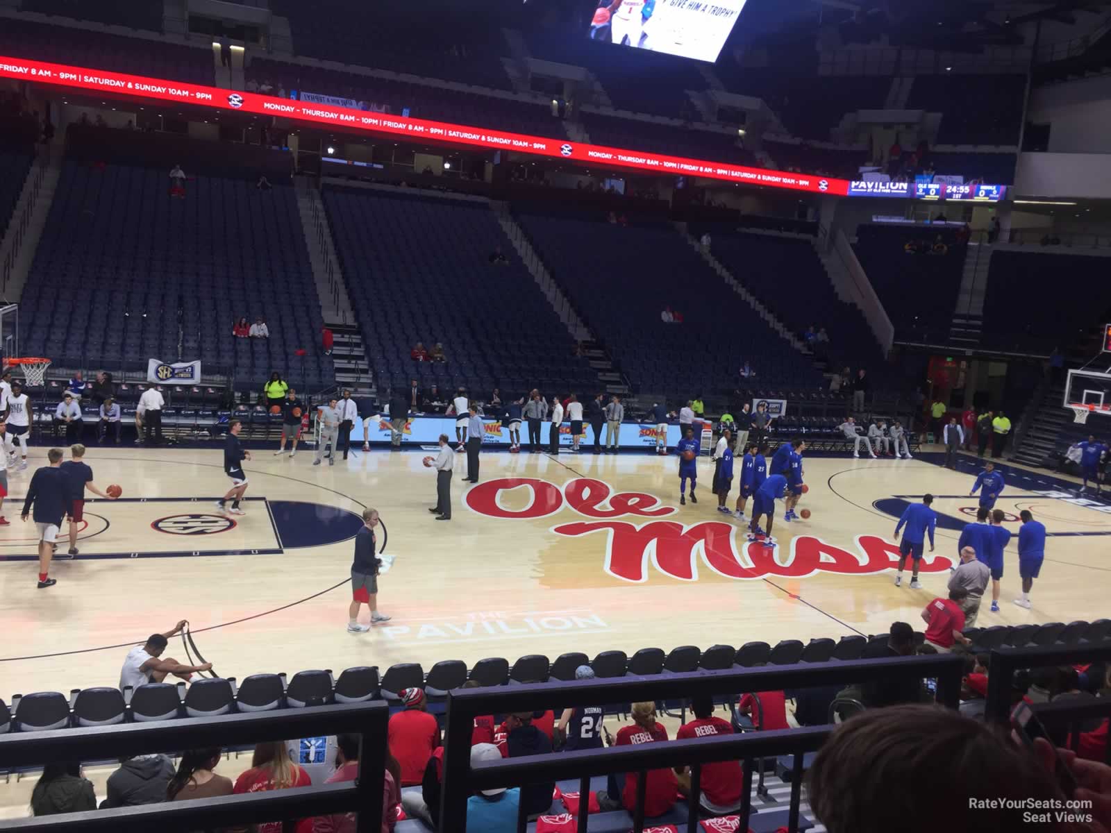 section 104, row 2 seat view  - pavilion at ole miss