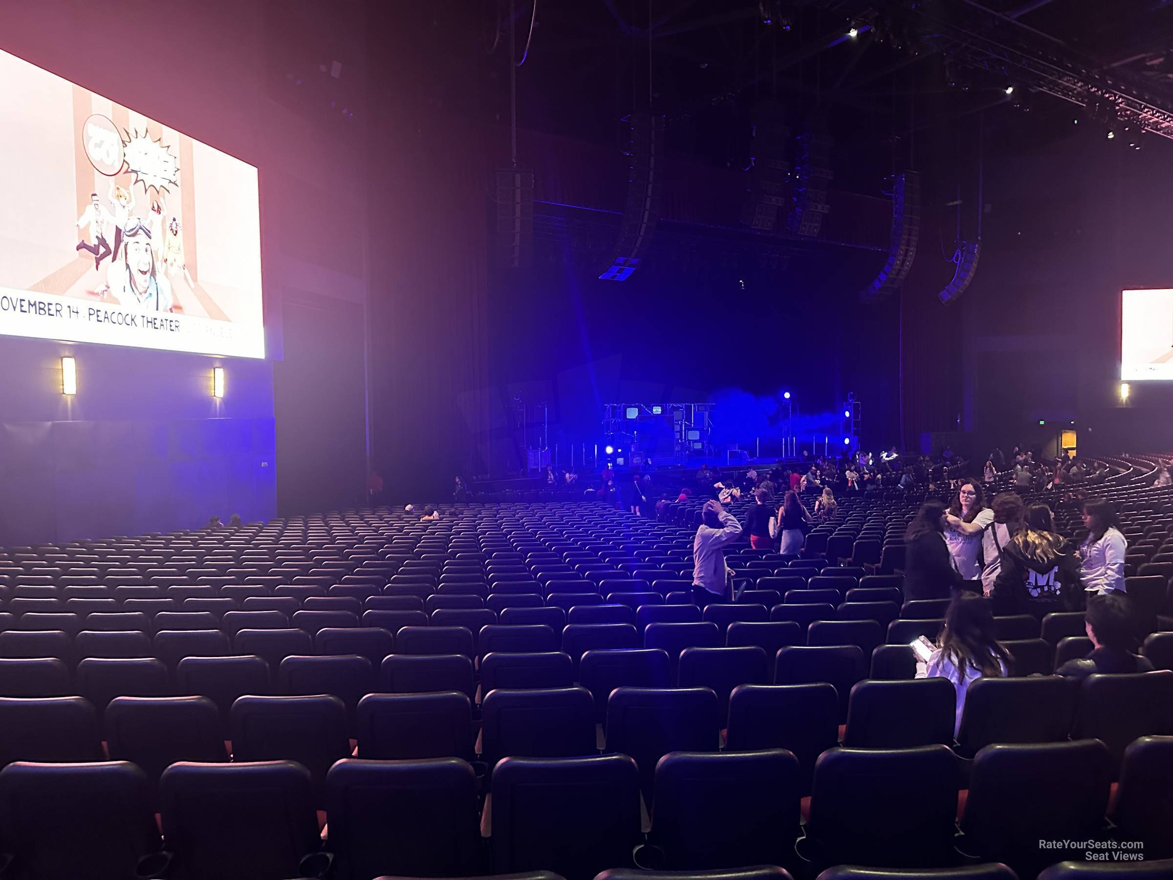 view from orchestra left row hh seat view - peacock theater