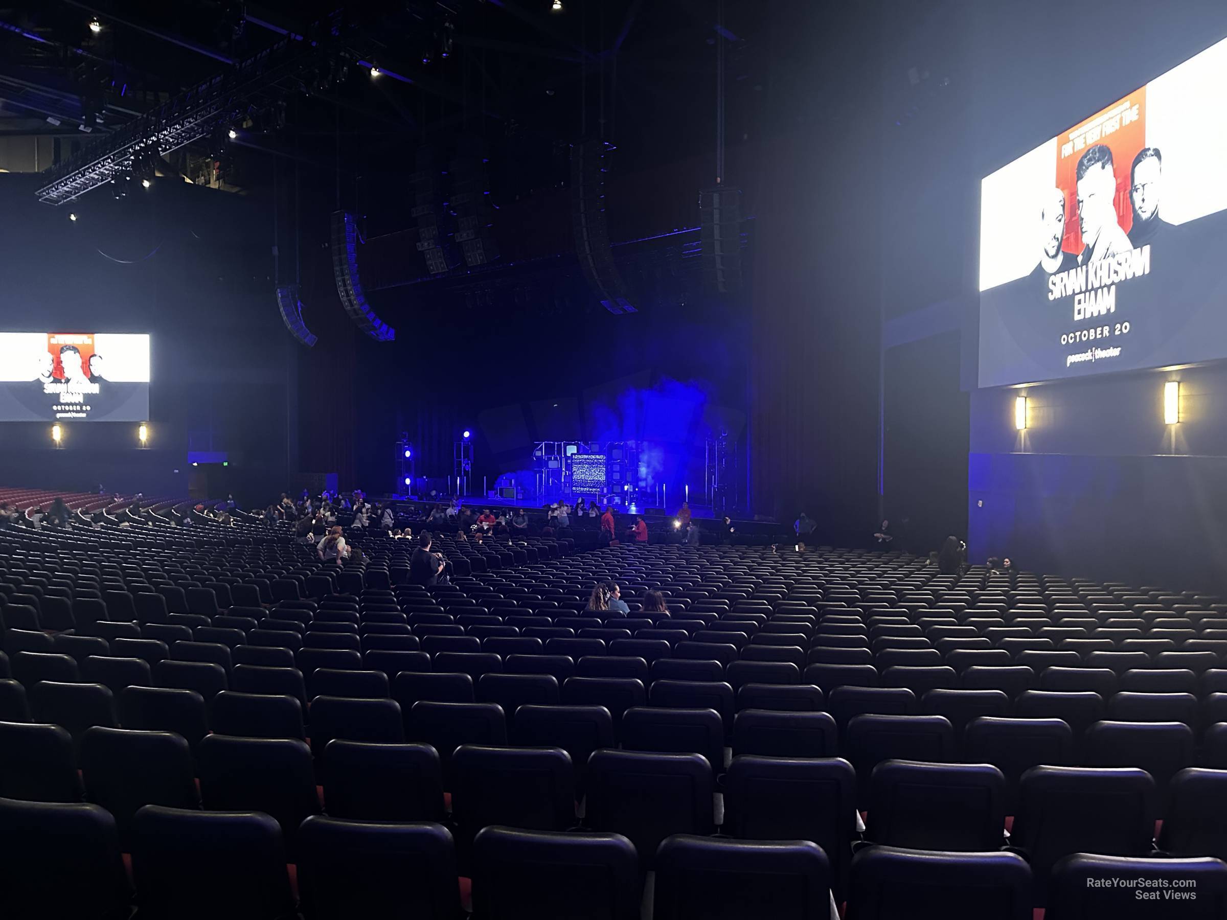 view from orchestra right row hh seat view - peacock theater