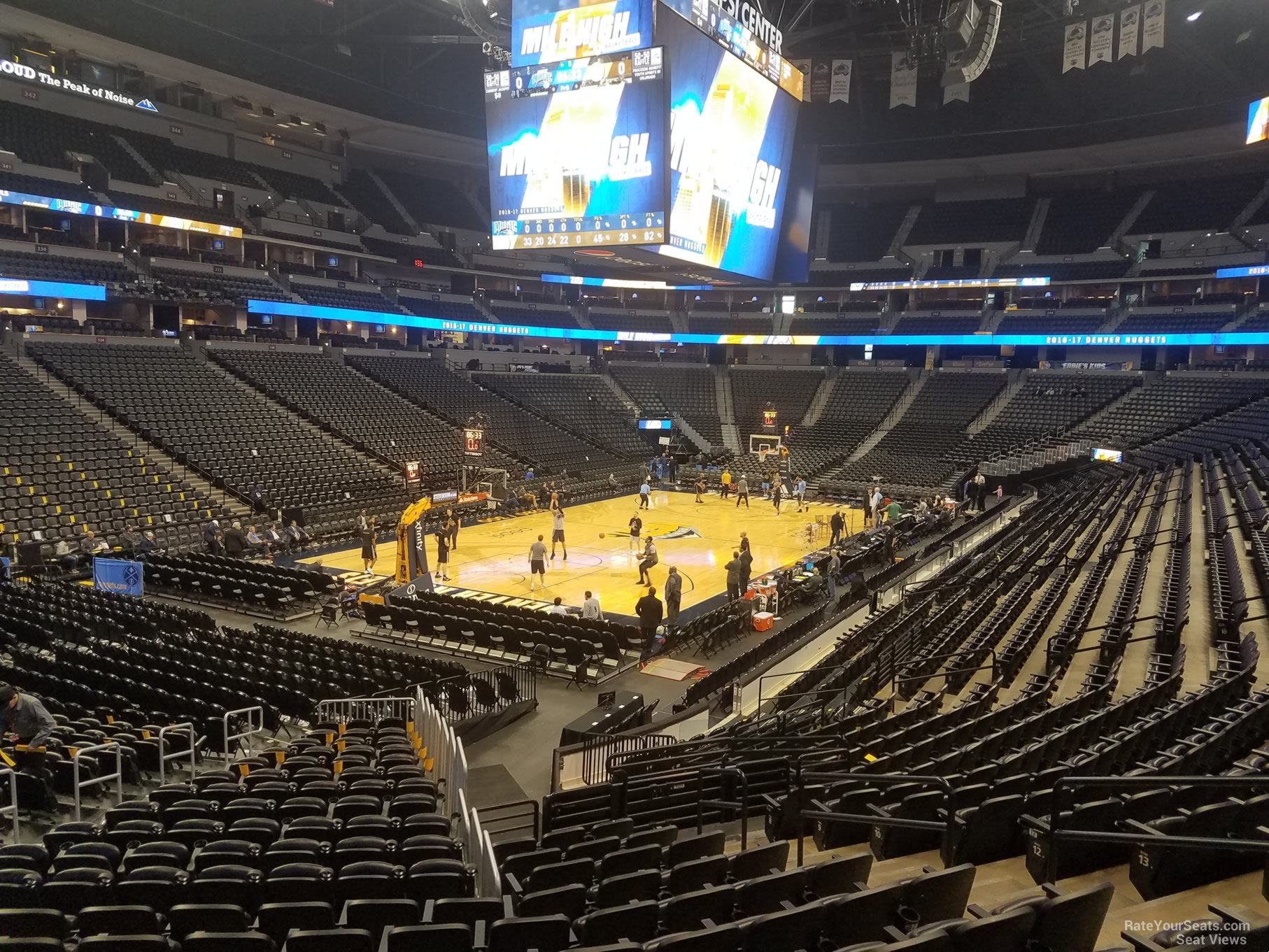 section 108, row 19 seat view  for basketball - ball arena