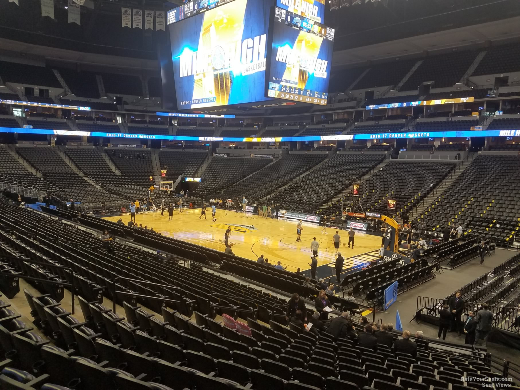 section 120, row 19 seat view  for basketball - ball arena