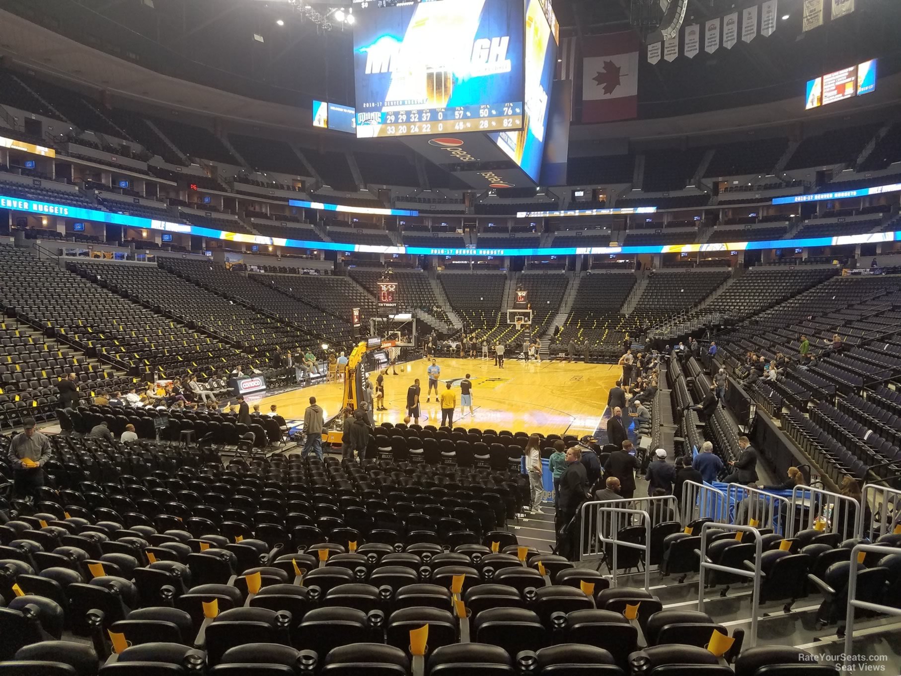 section 134, row 11 seat view  for basketball - ball arena