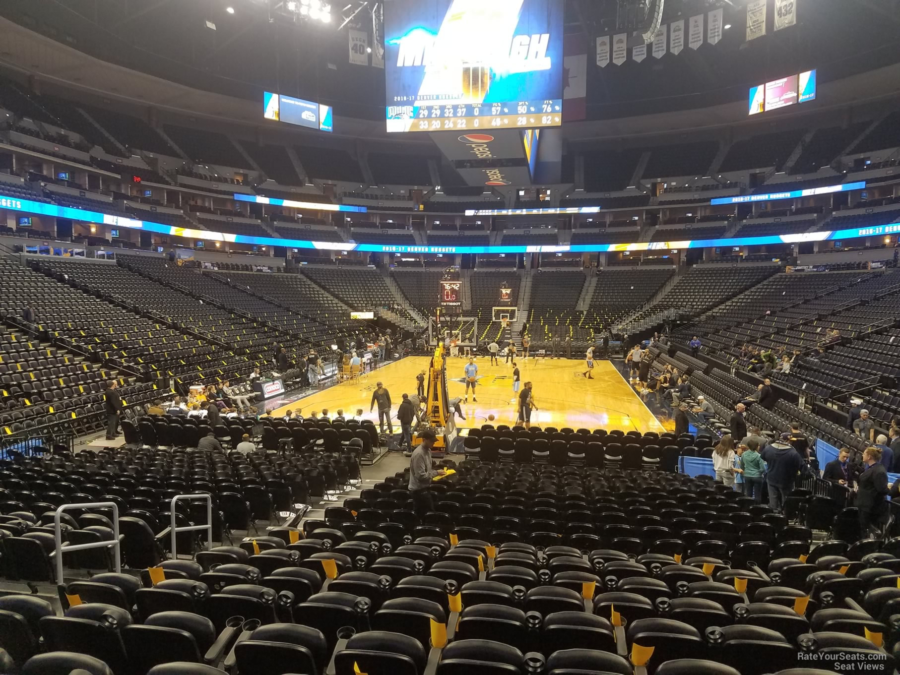 section 136, row 11 seat view  for basketball - ball arena