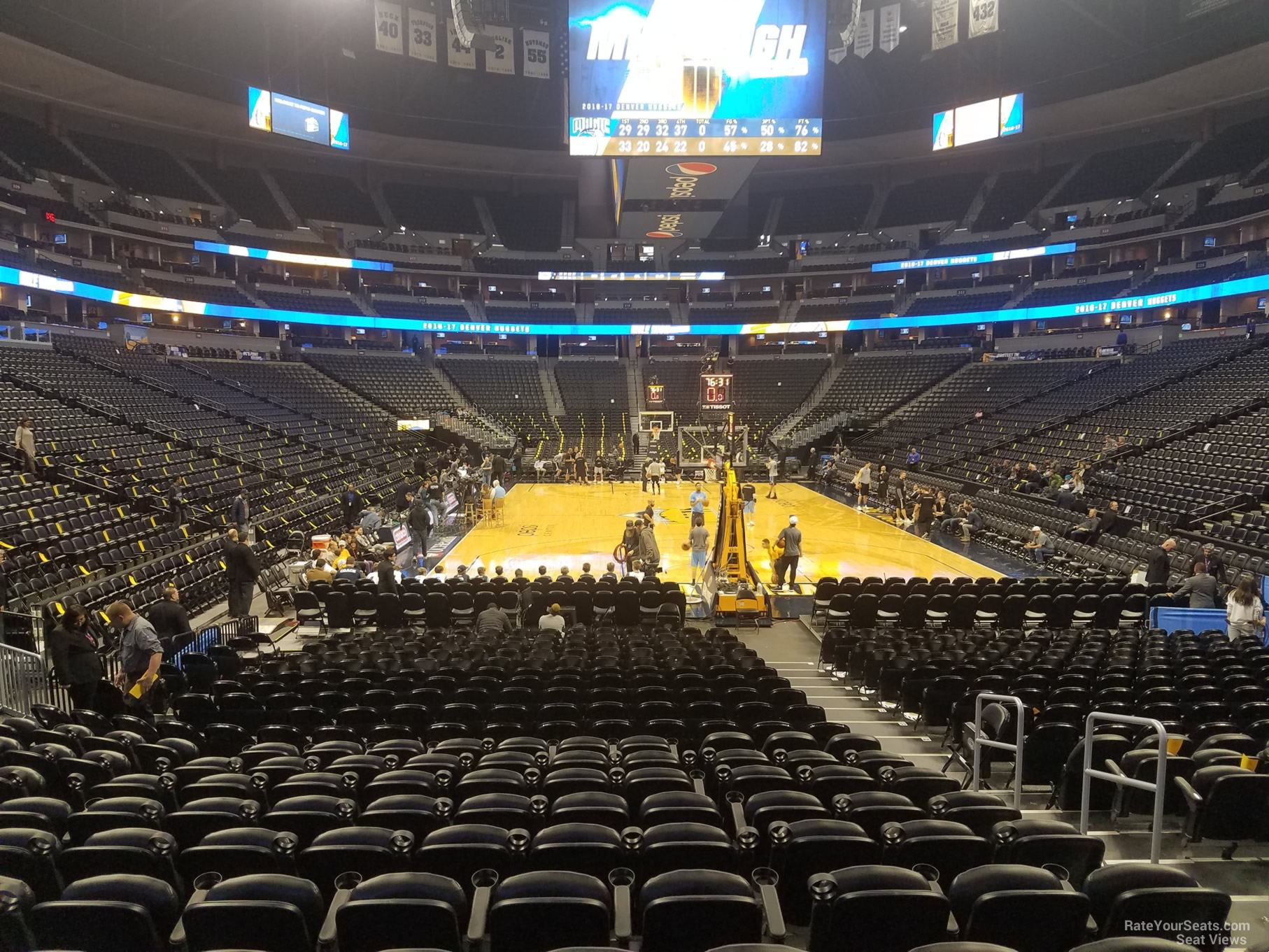 section 138, row 11 seat view  for basketball - ball arena