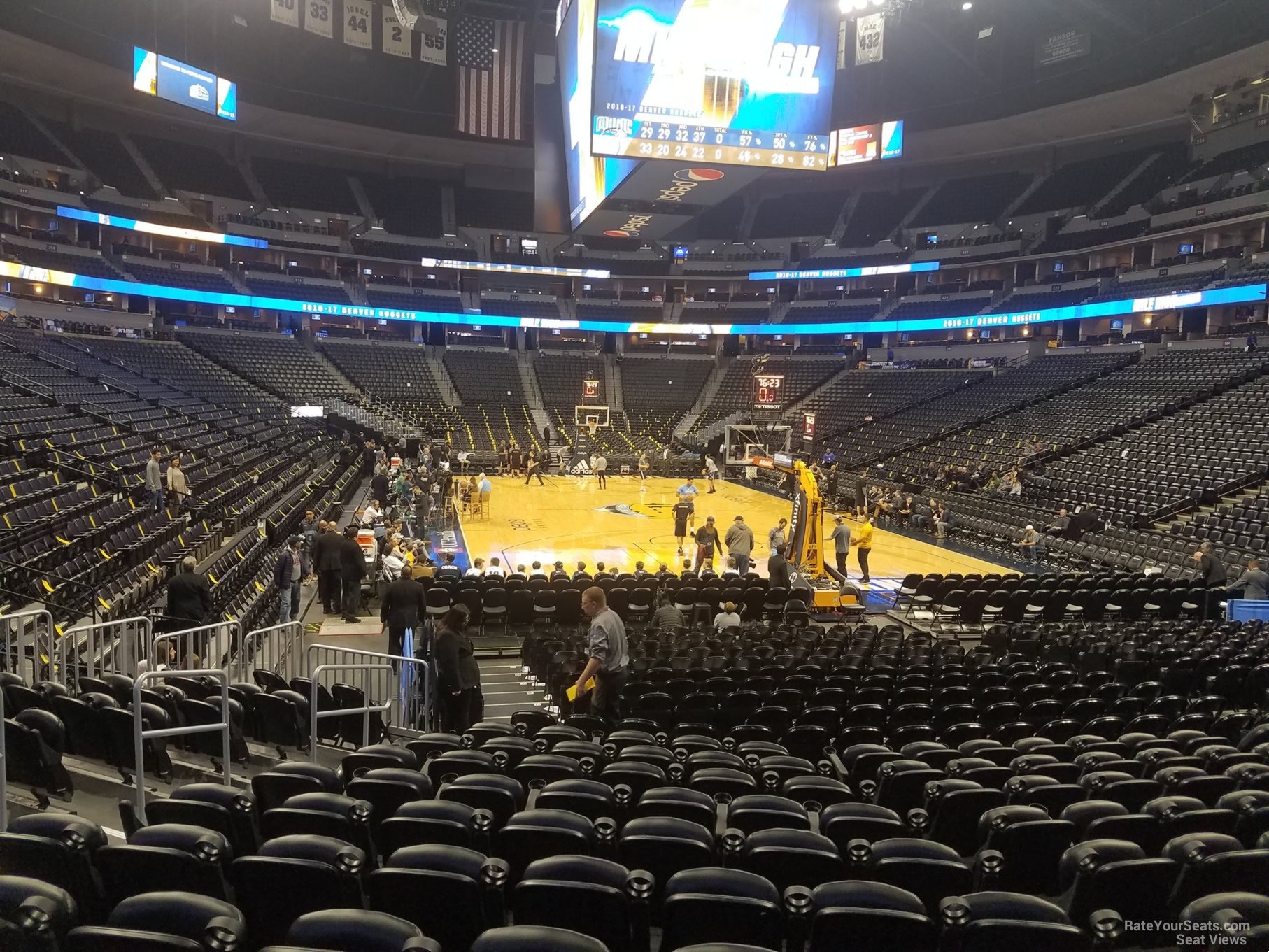 section 140, row 11 seat view  for basketball - ball arena