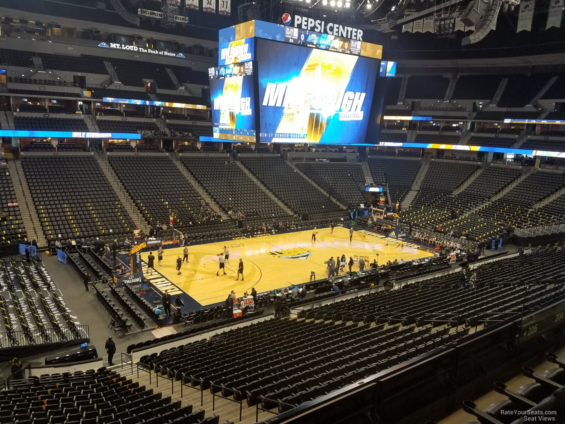 section 206, row 4 seat view  for basketball - ball arena