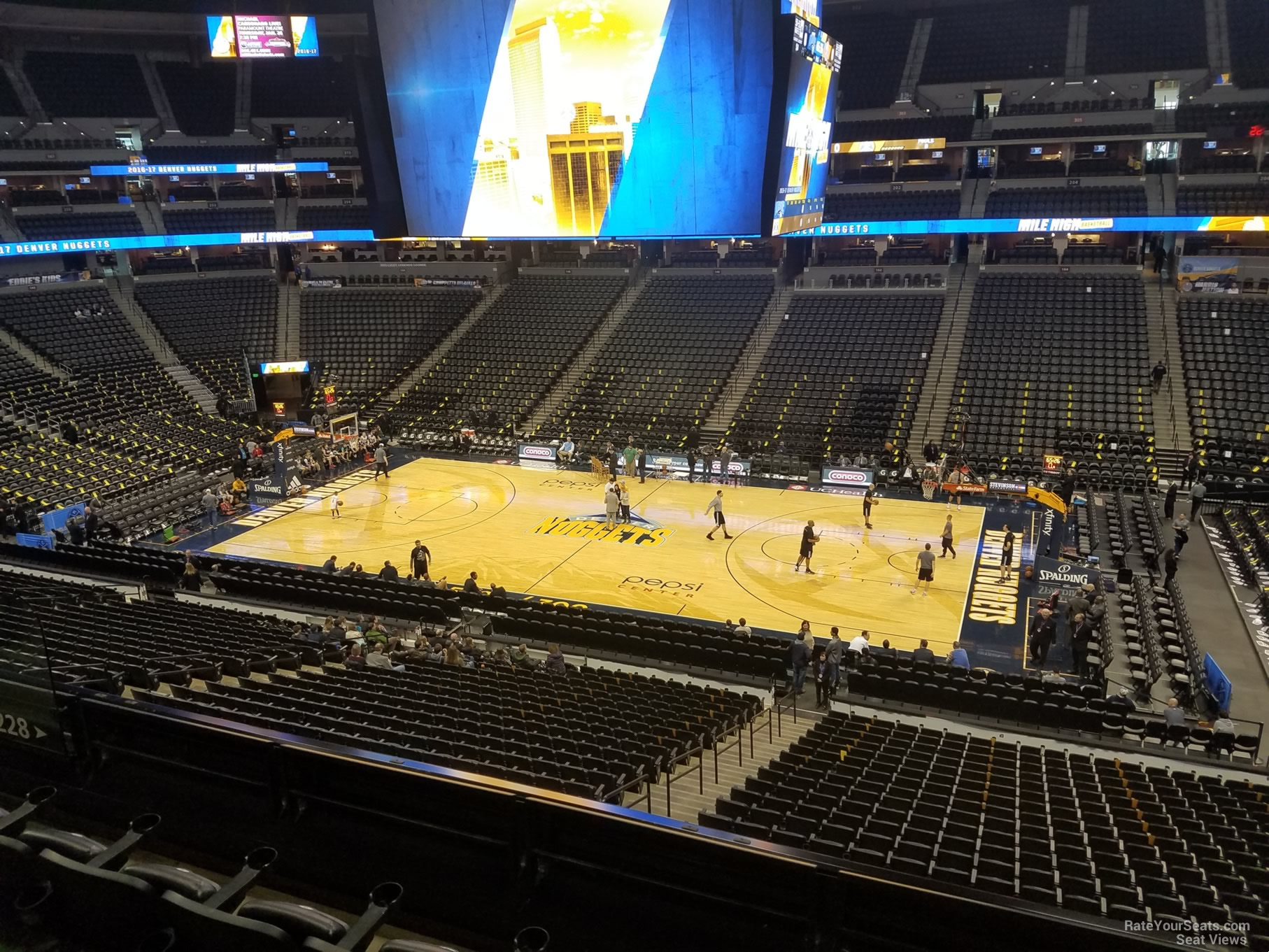section 228, row 4 seat view  for basketball - ball arena