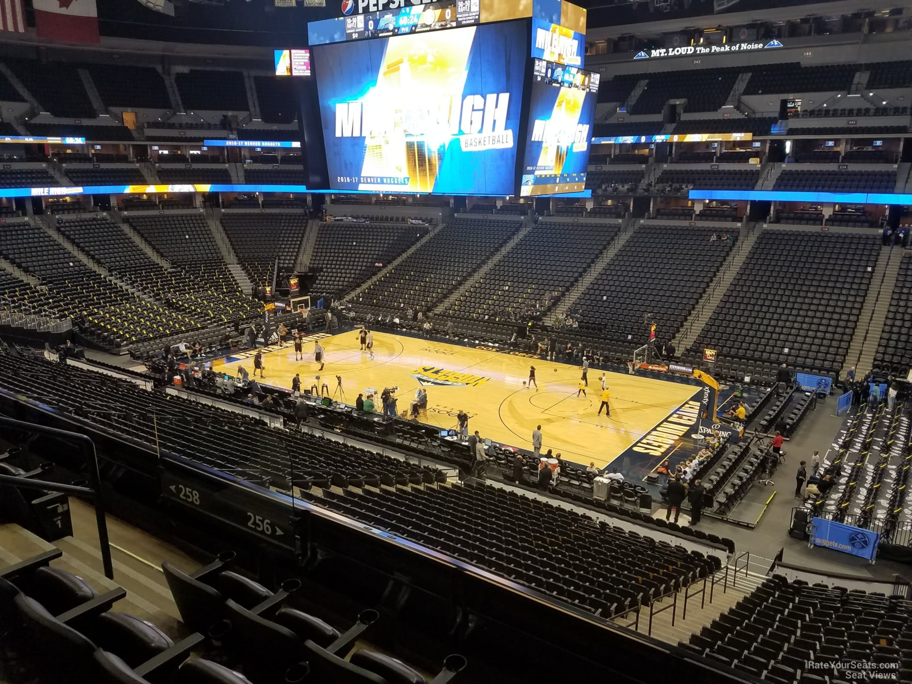 section 256, row 4 seat view  for basketball - ball arena