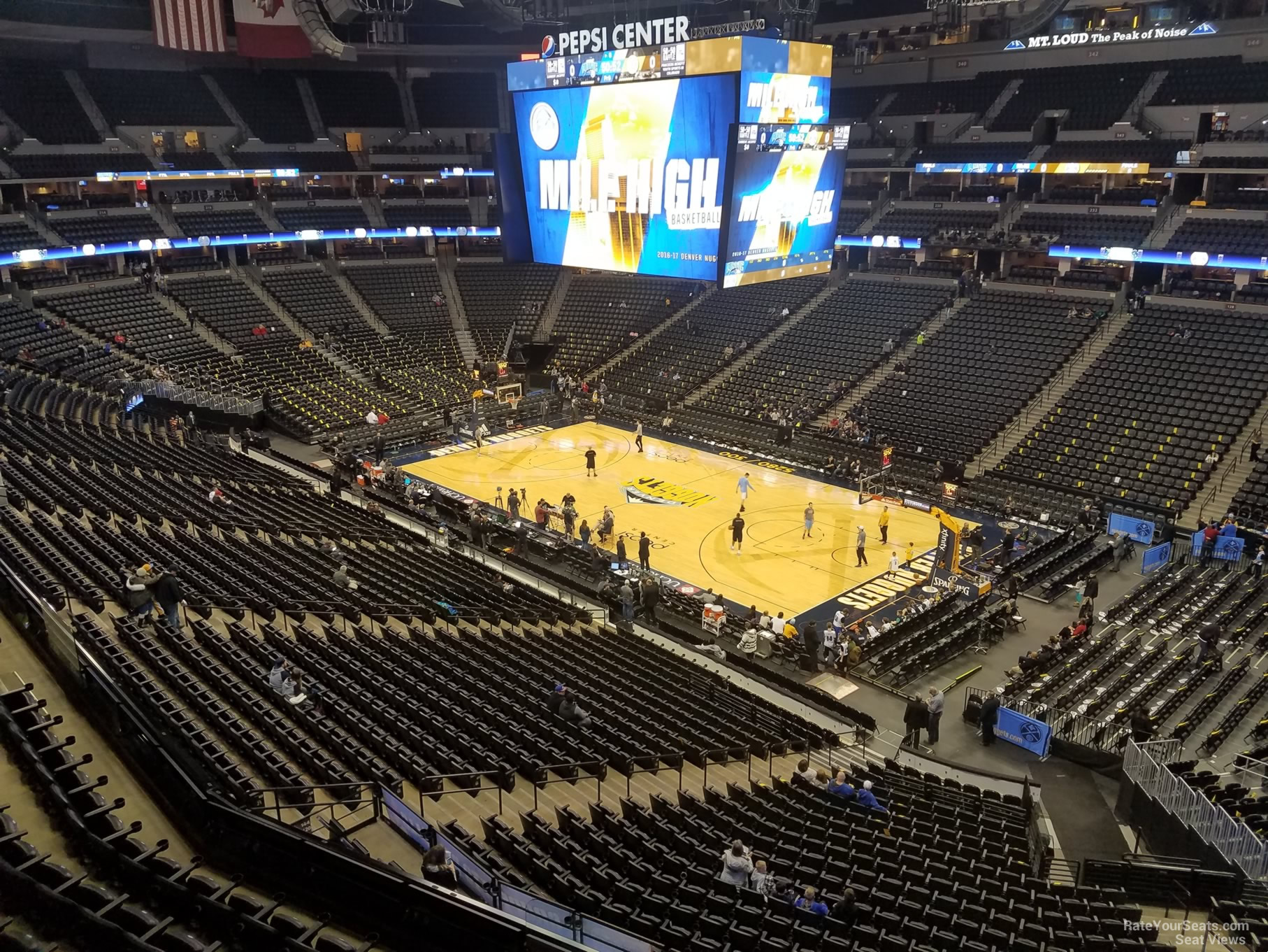 section 373, row 1 seat view  for basketball - ball arena