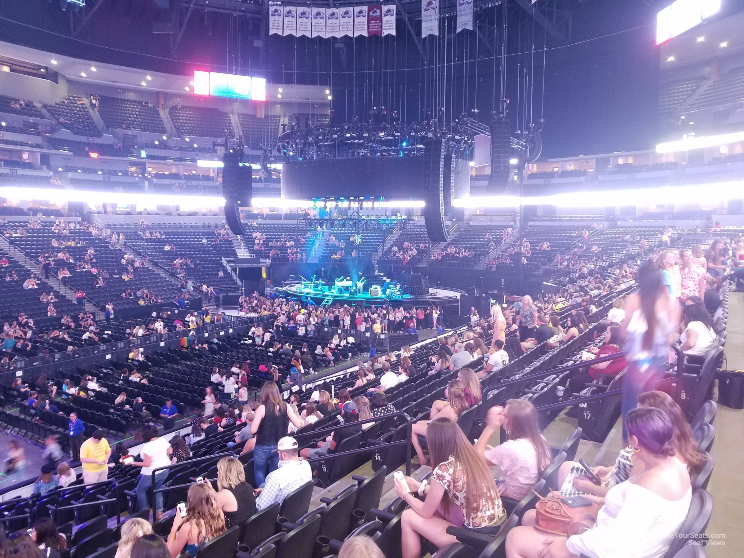 section 104, row 19 seat view  for concert - ball arena