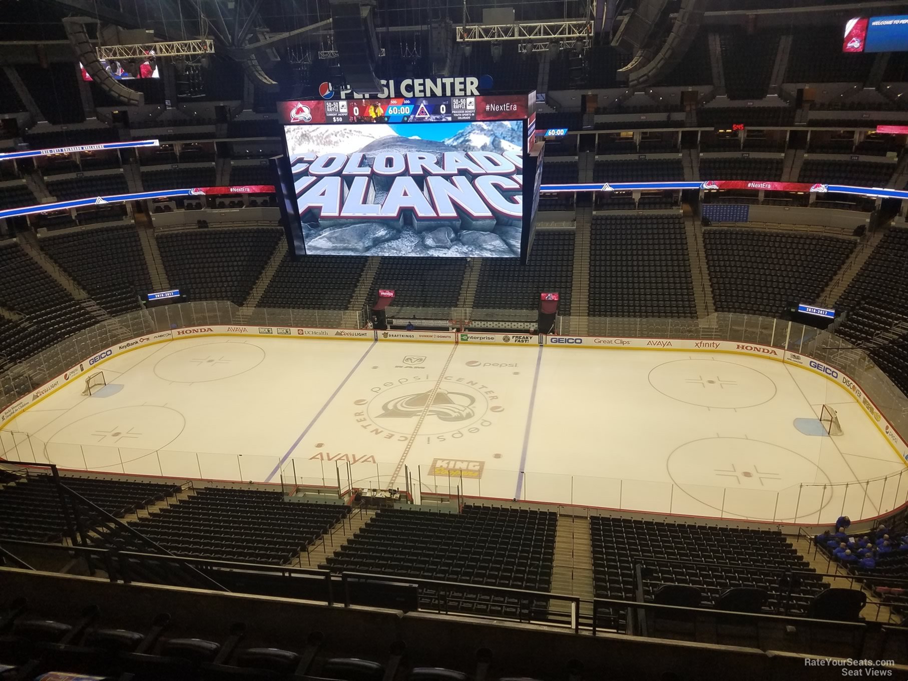 section 340, row 10 seat view  for hockey - ball arena