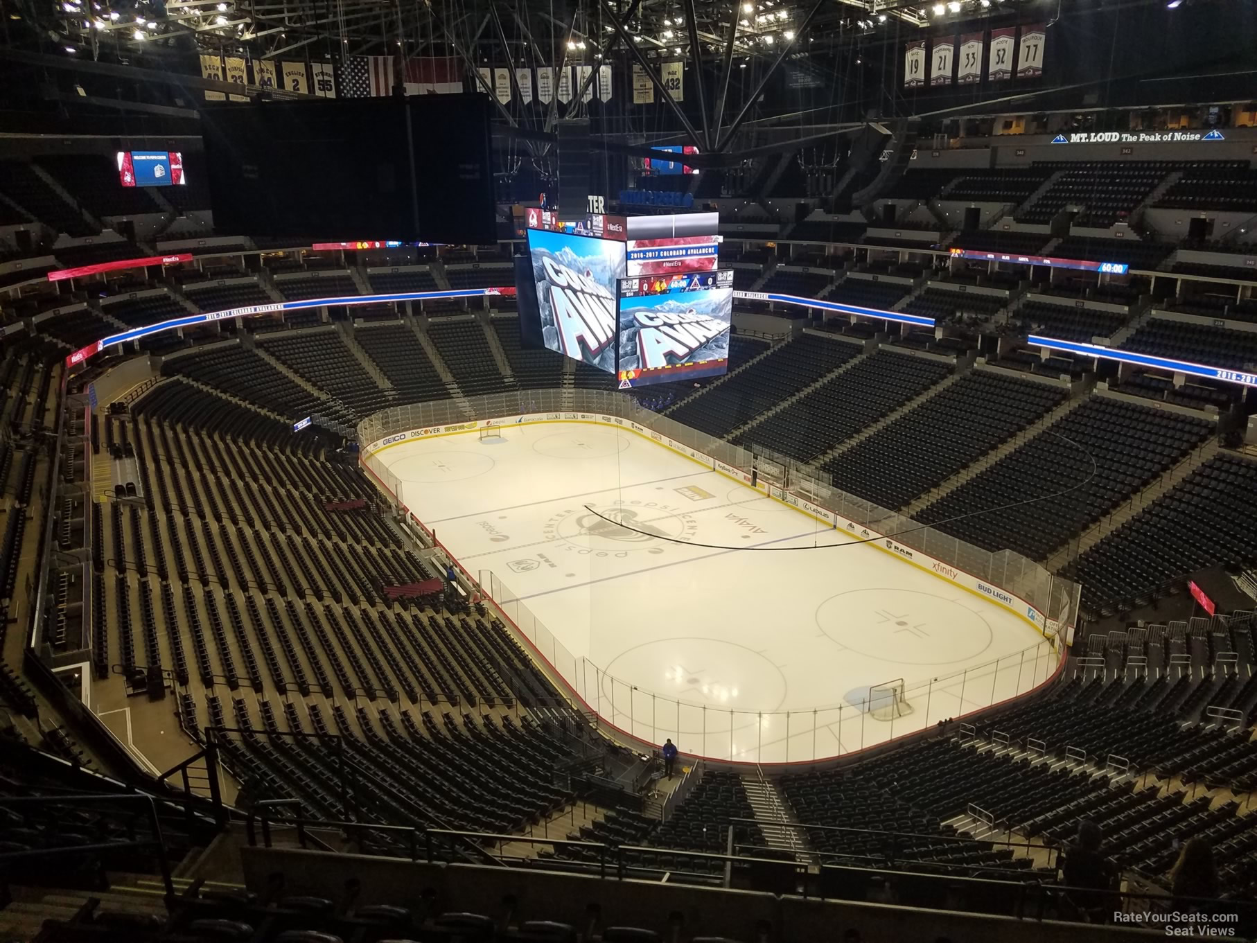 section 368, row 12 seat view  for hockey - ball arena