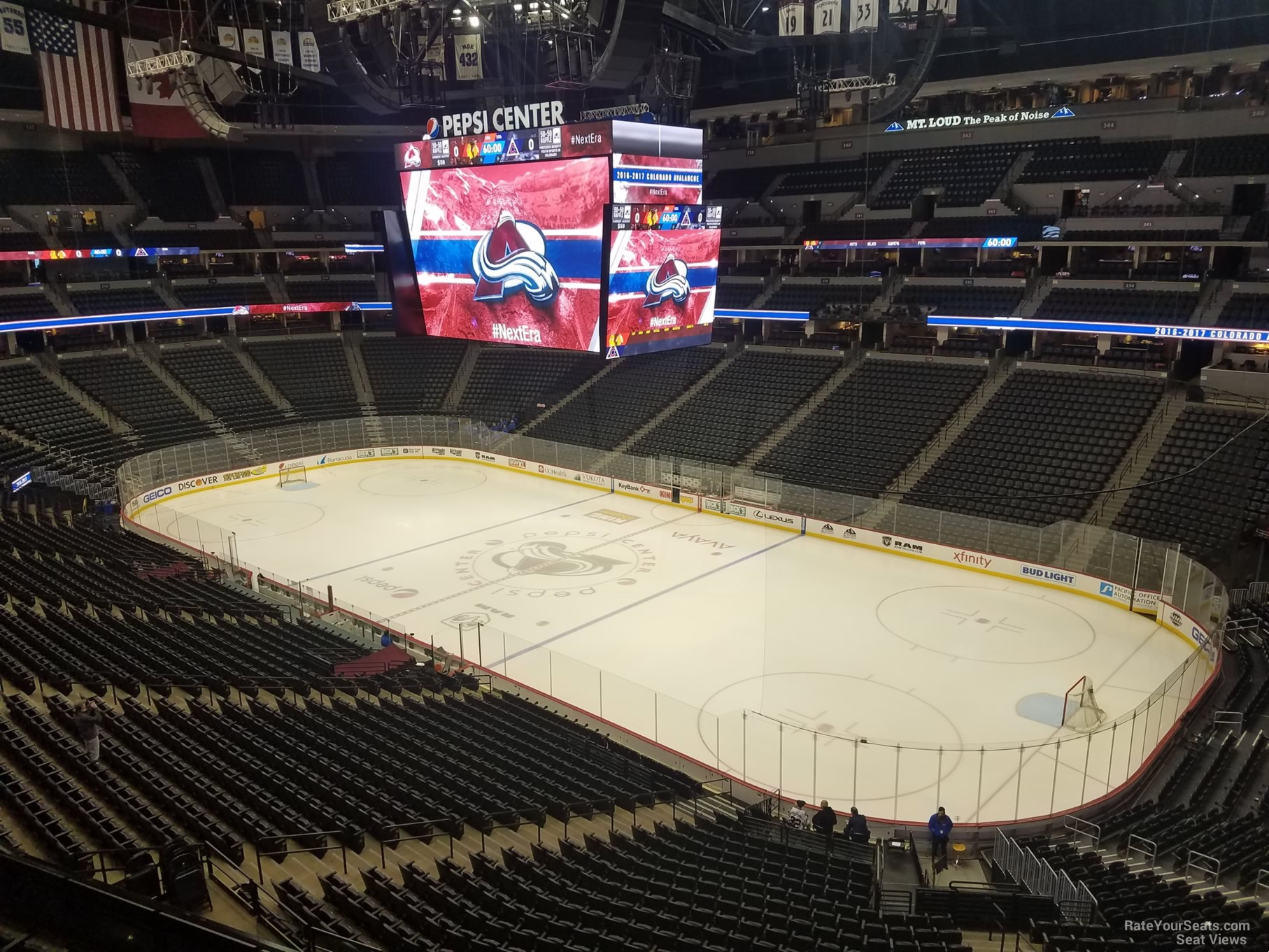 section 375, row 1 seat view  for hockey - ball arena