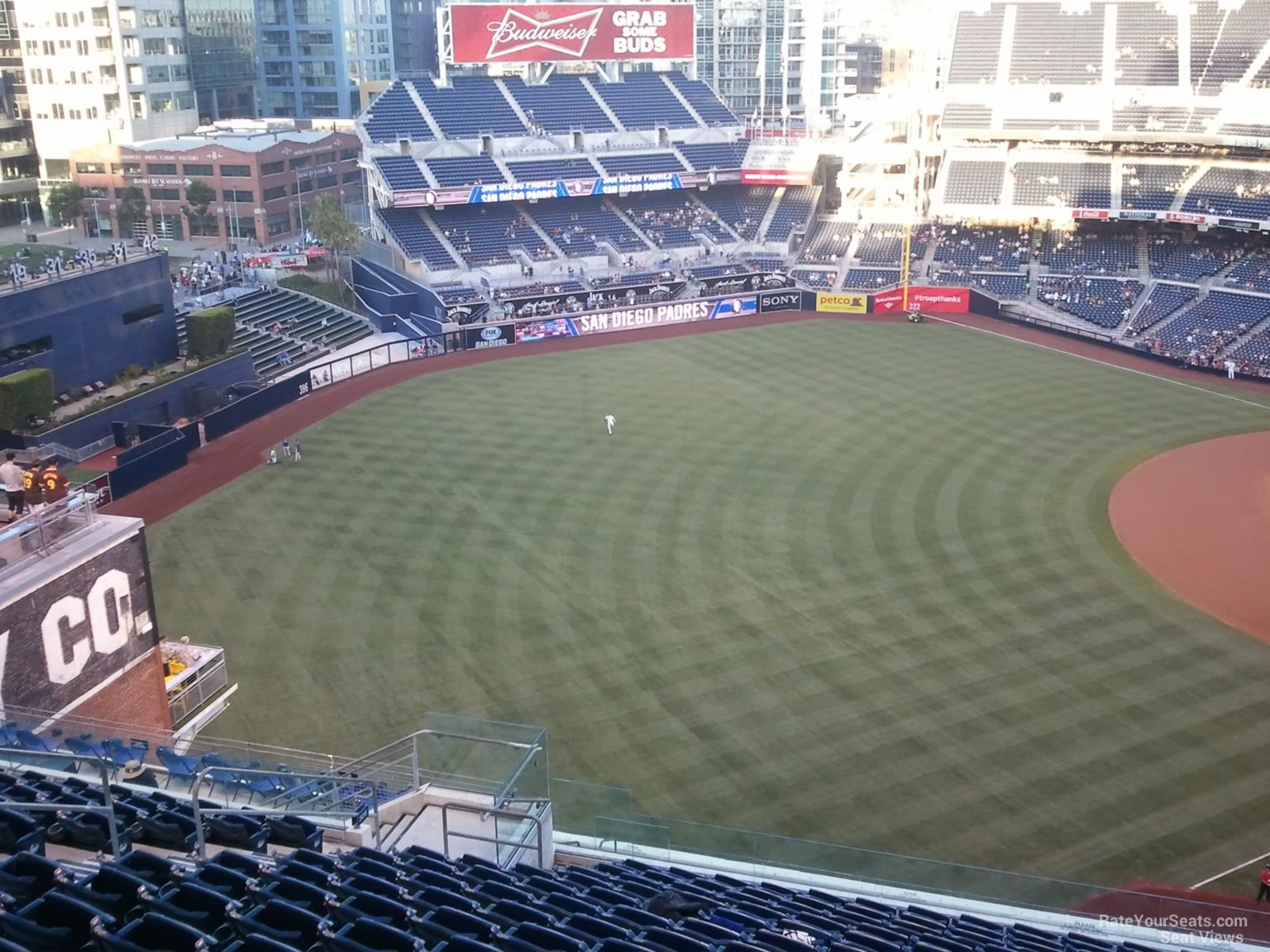 The view from our seats, behind home plate, Taken at the 8/…