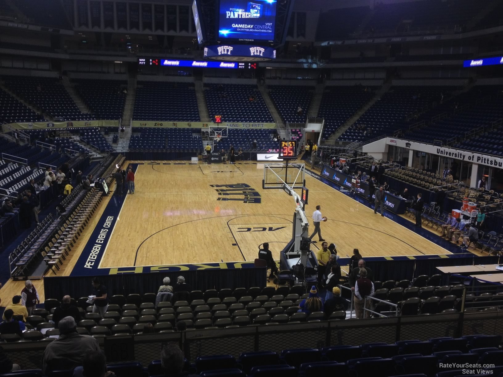 section 102, row n seat view  - petersen events center