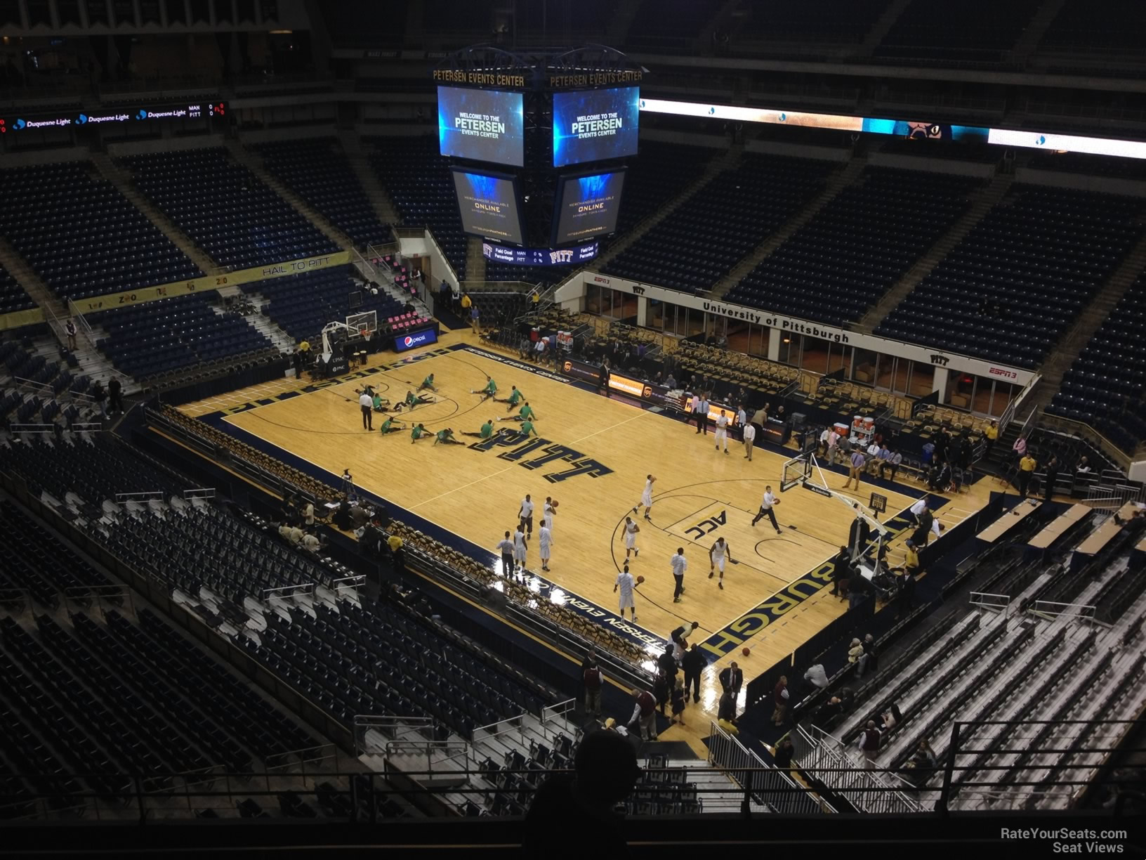 section 205, row f seat view  - petersen events center