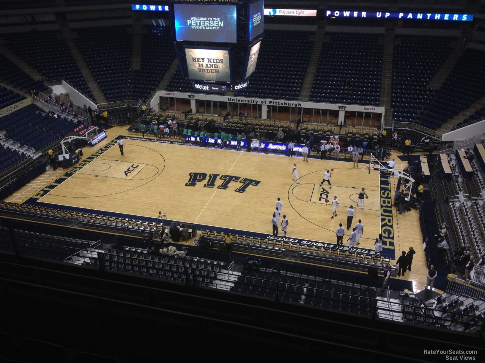 section 207, row f seat view  - petersen events center