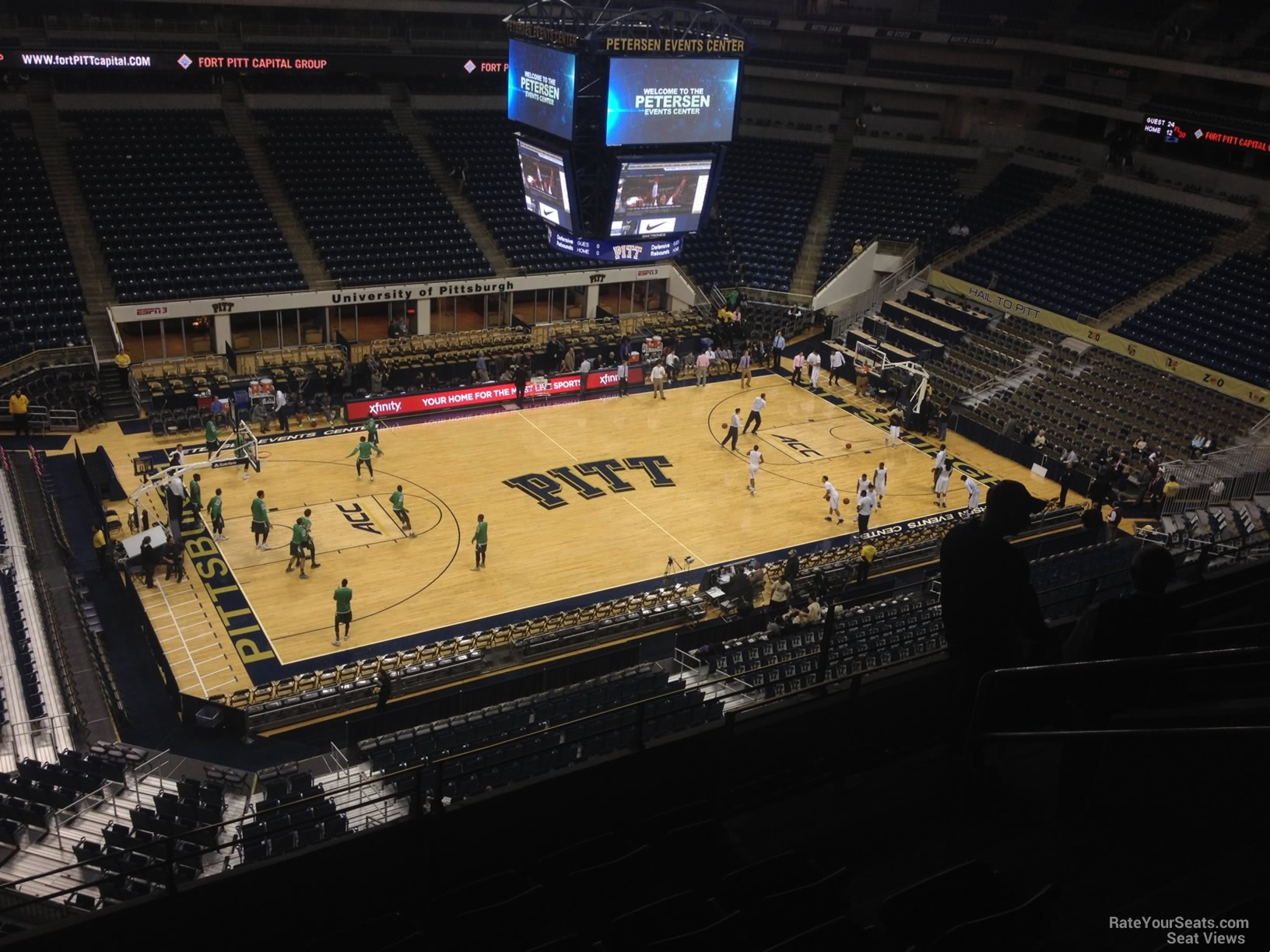 section 210, row f seat view  - petersen events center