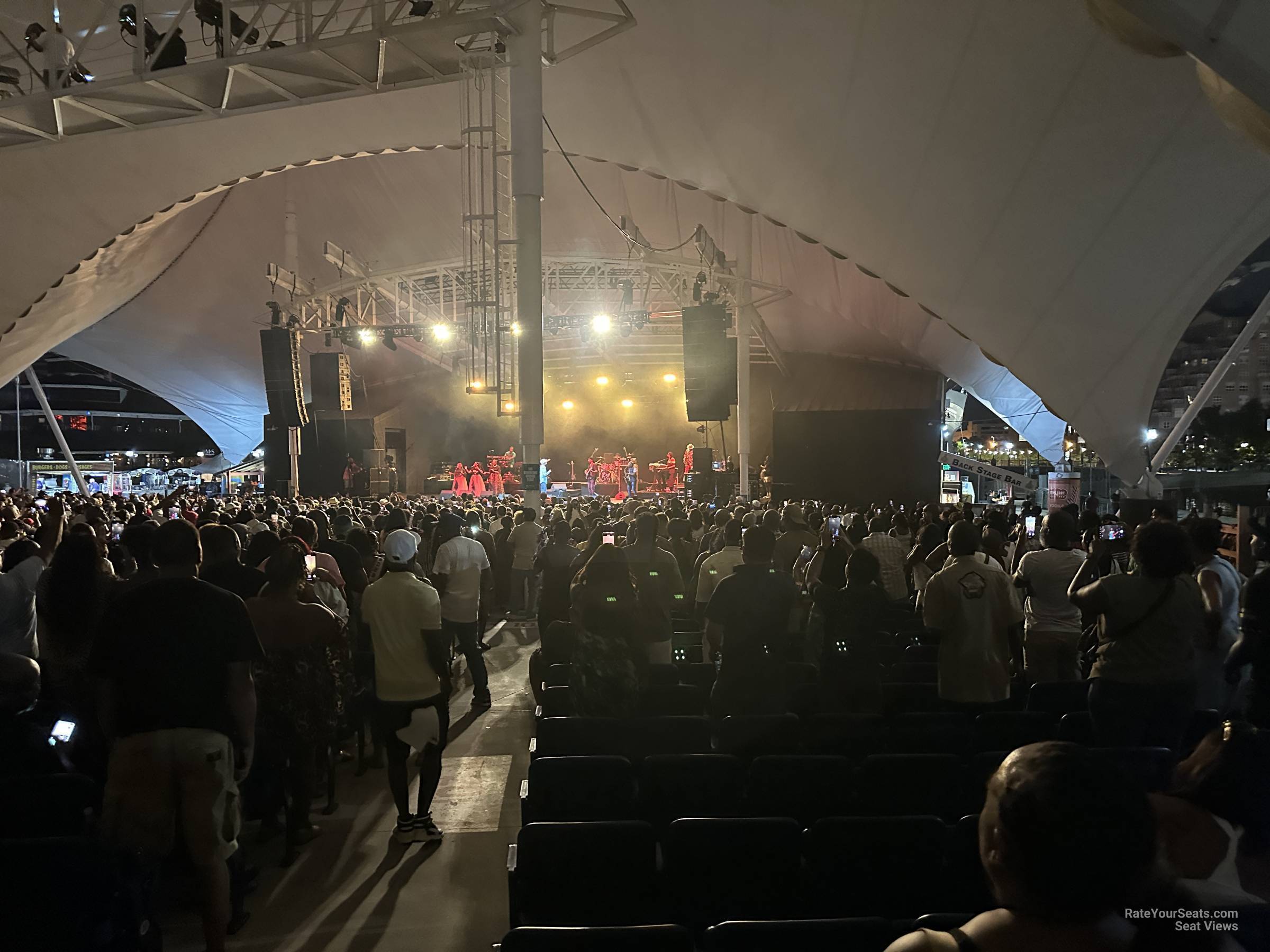 section 201, row q seat view  - pier six pavilion