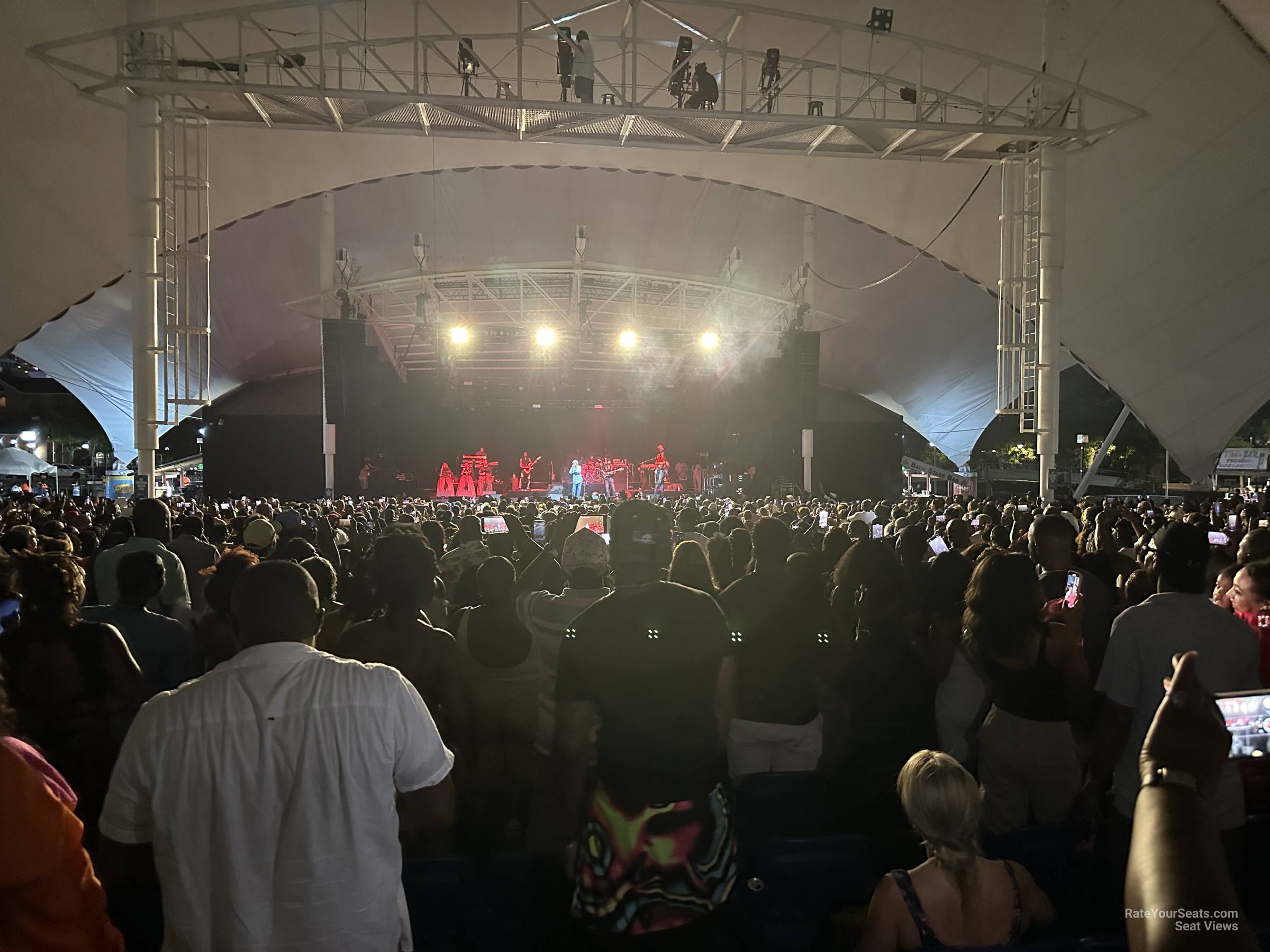 section 203, row s seat view  - pier six pavilion