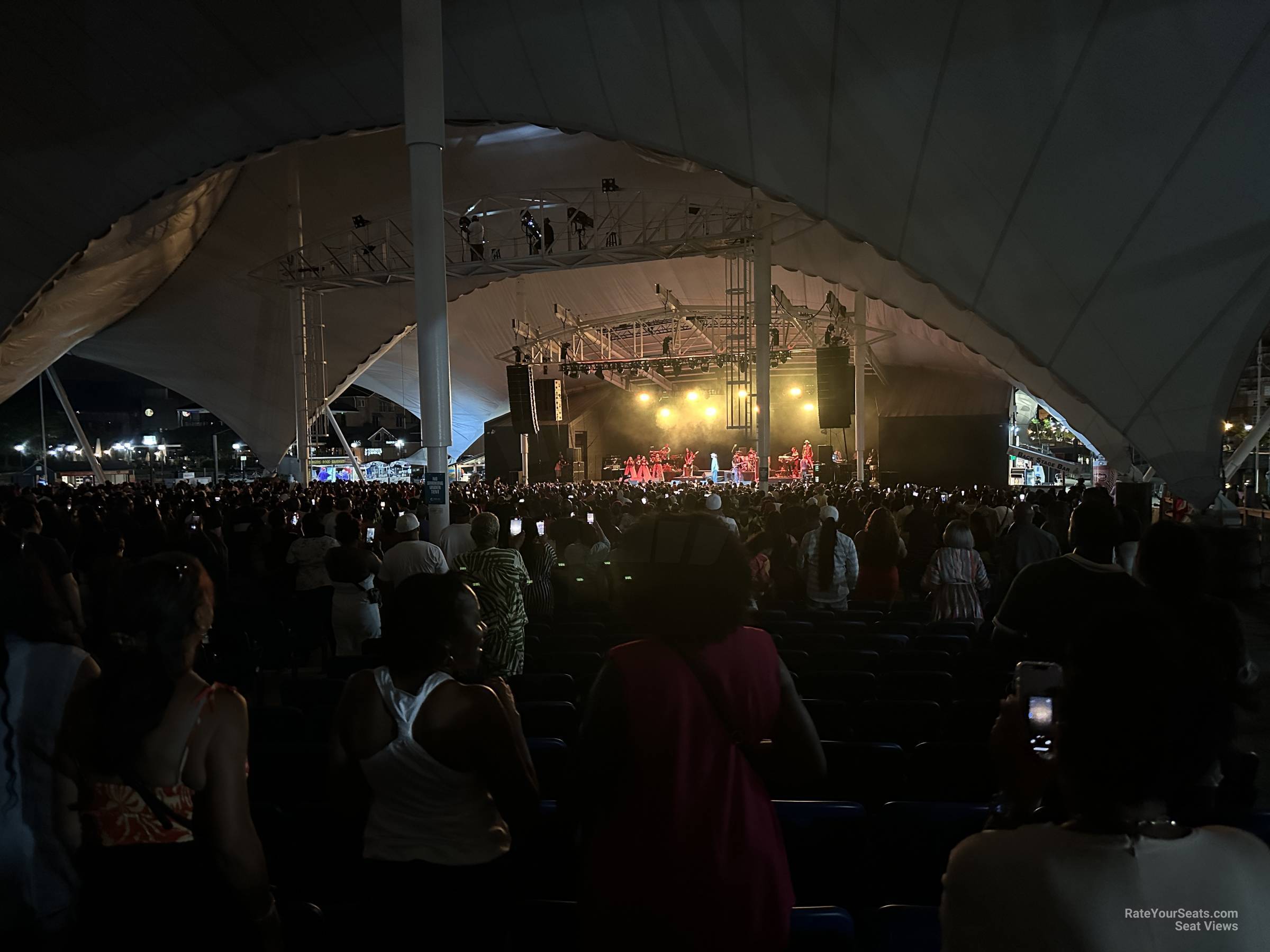 section 301, row n seat view  - pier six pavilion