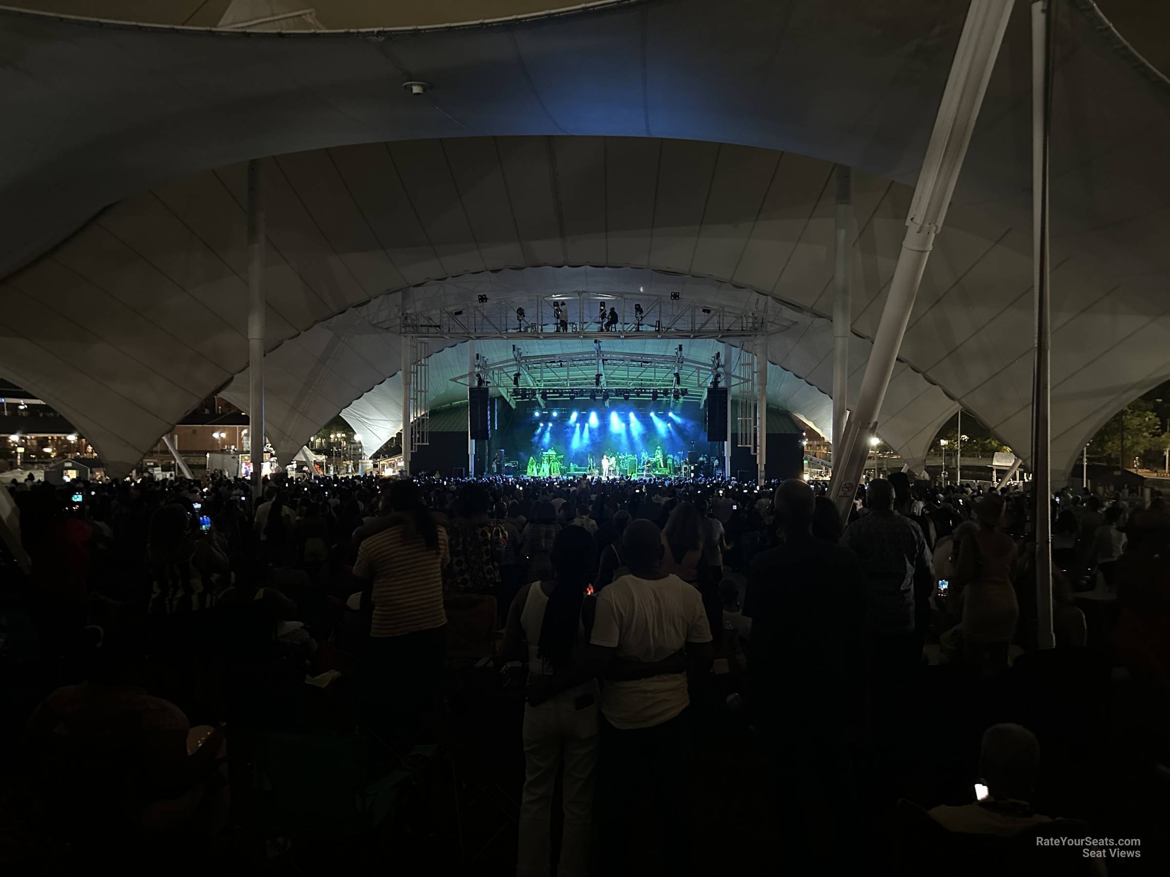 lawn, row ga seat view  - pier six pavilion