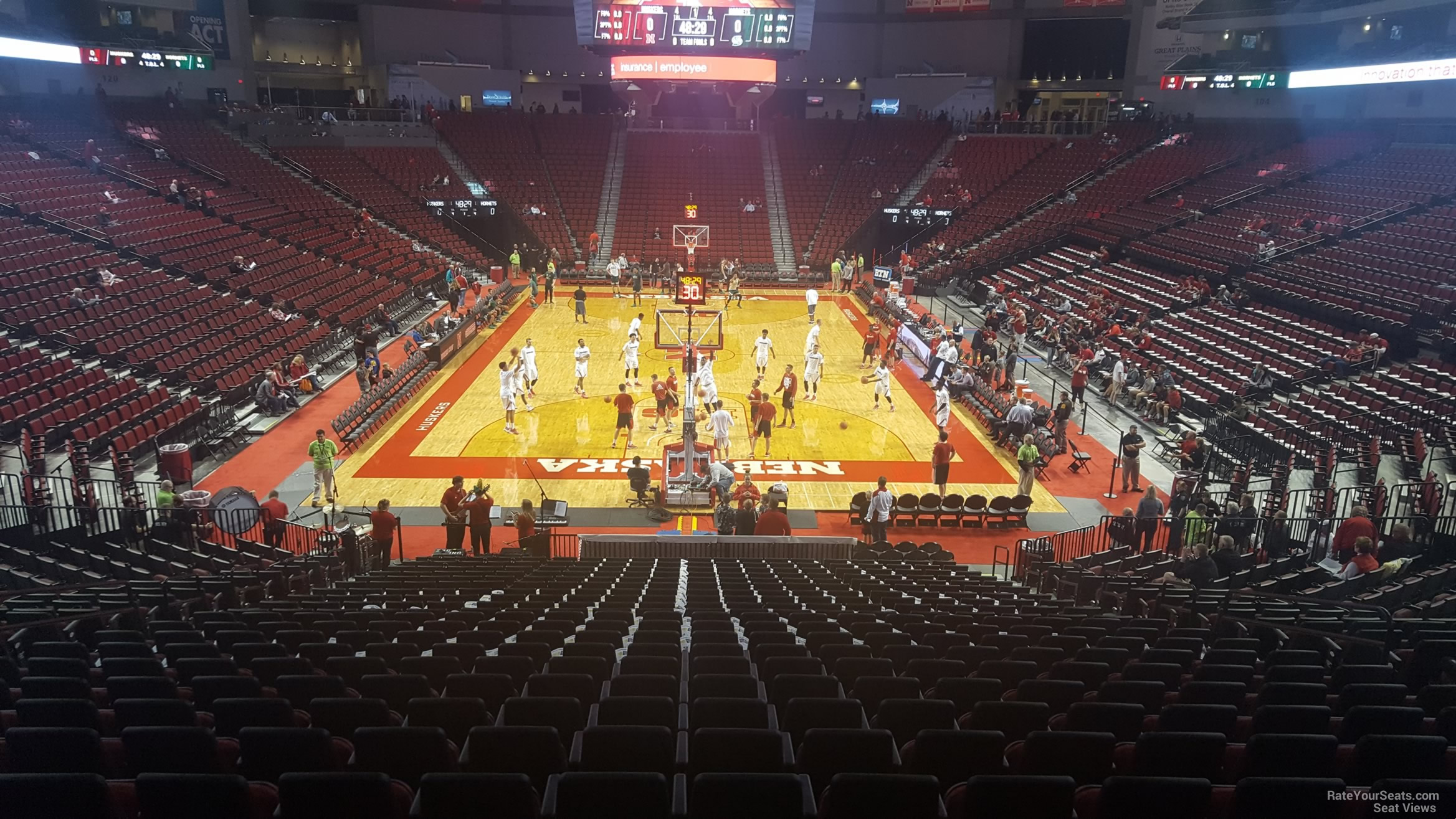 section 101, row 24 seat view  for basketball - pinnacle bank arena