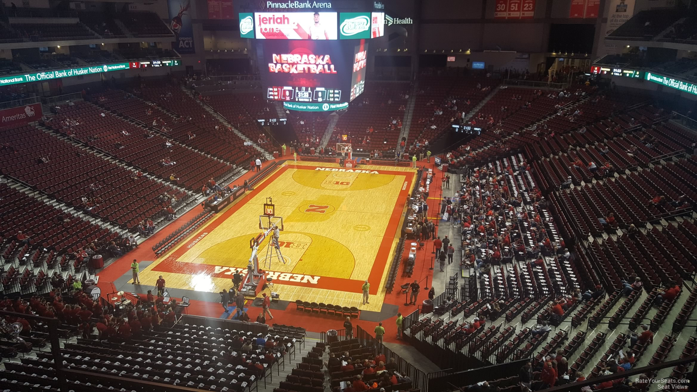 section 210, row 3 seat view  for basketball - pinnacle bank arena