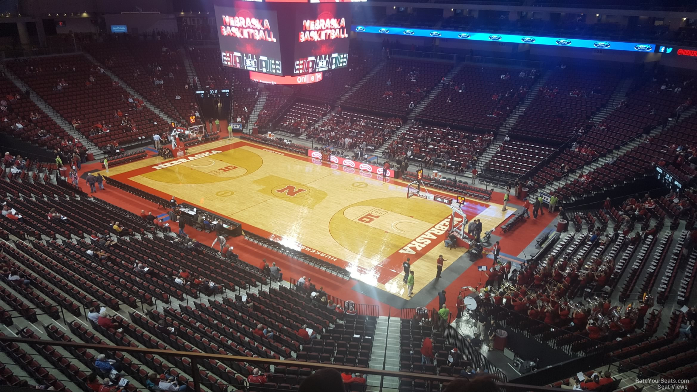 section 216, row 3 seat view  for basketball - pinnacle bank arena