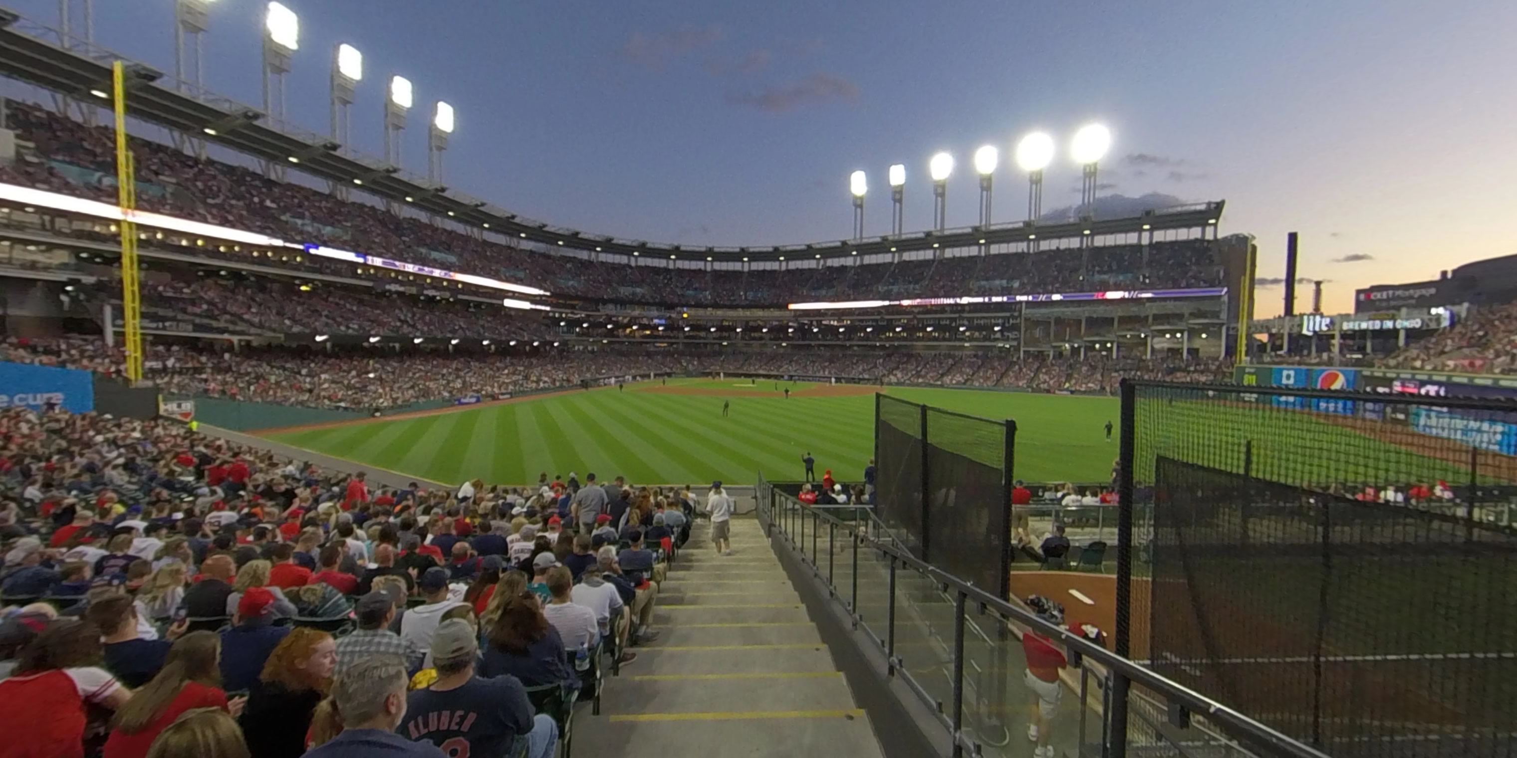 section 101 panoramic seat view  - progressive field