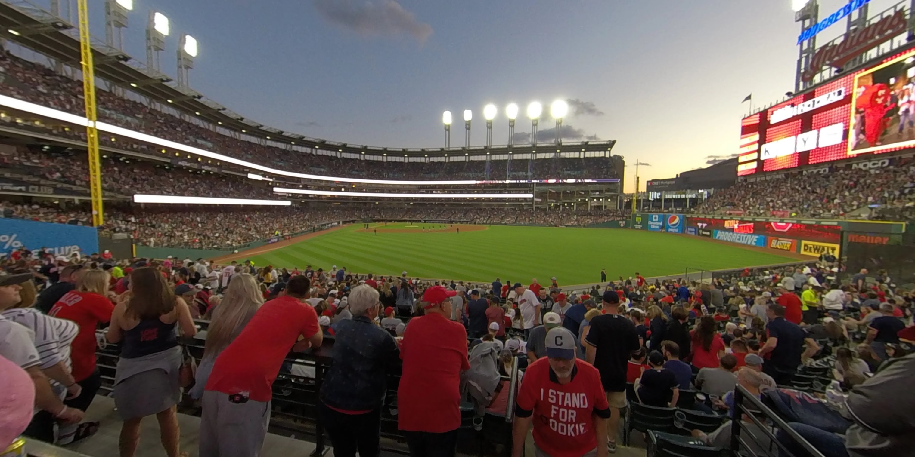 section 108 panoramic seat view  - progressive field