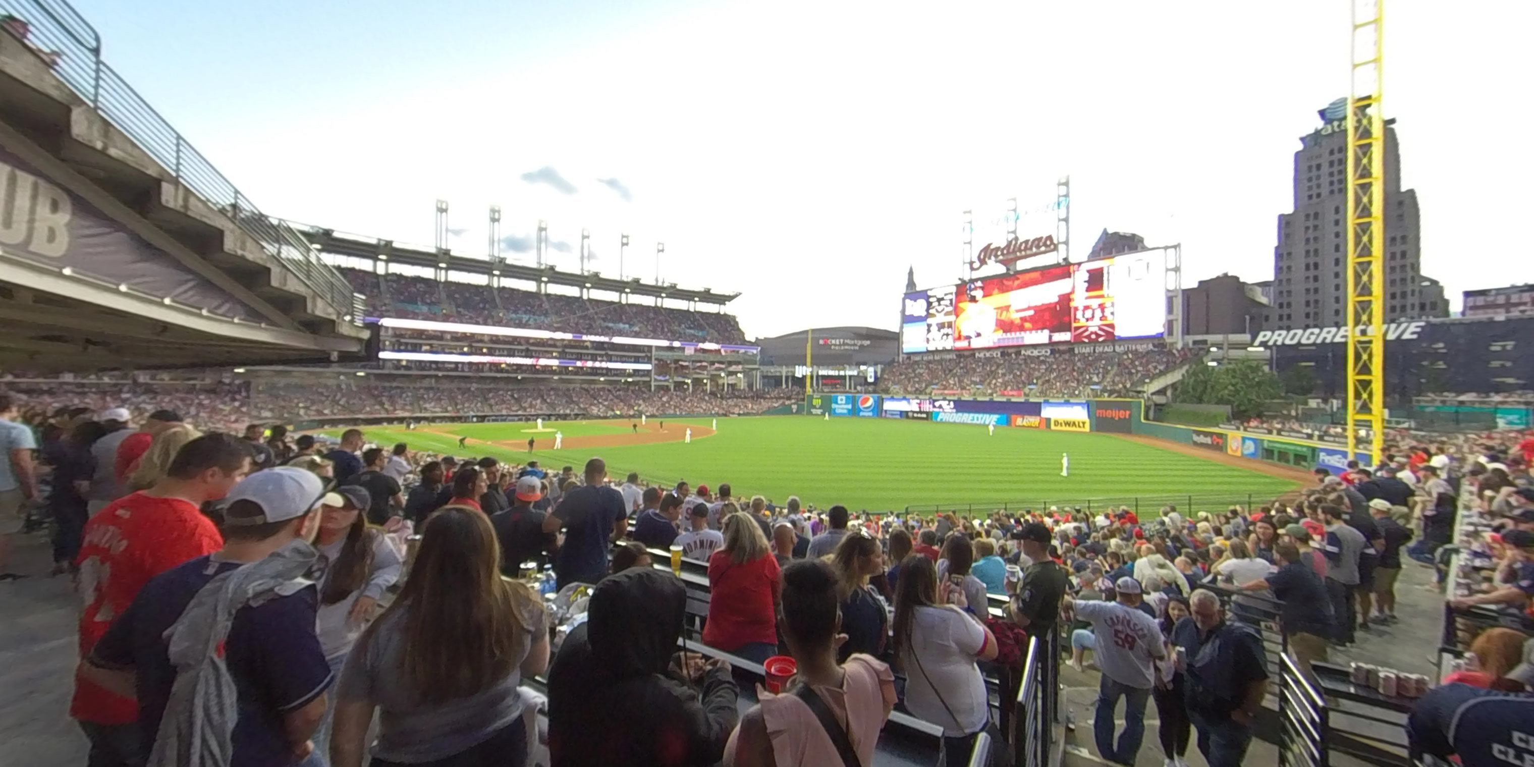 section 117 panoramic seat view  - progressive field