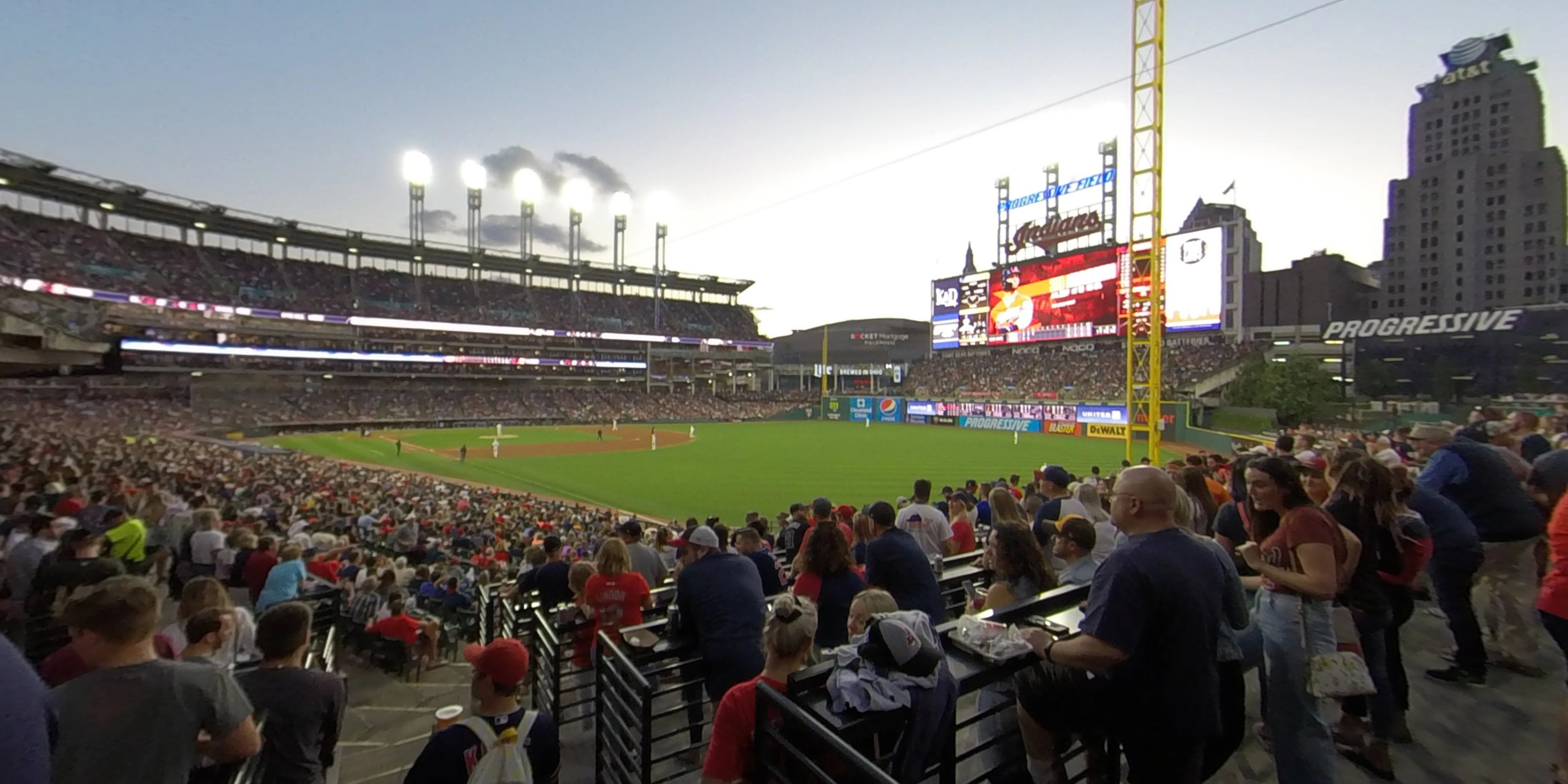 section 117 panoramic seat view  - progressive field