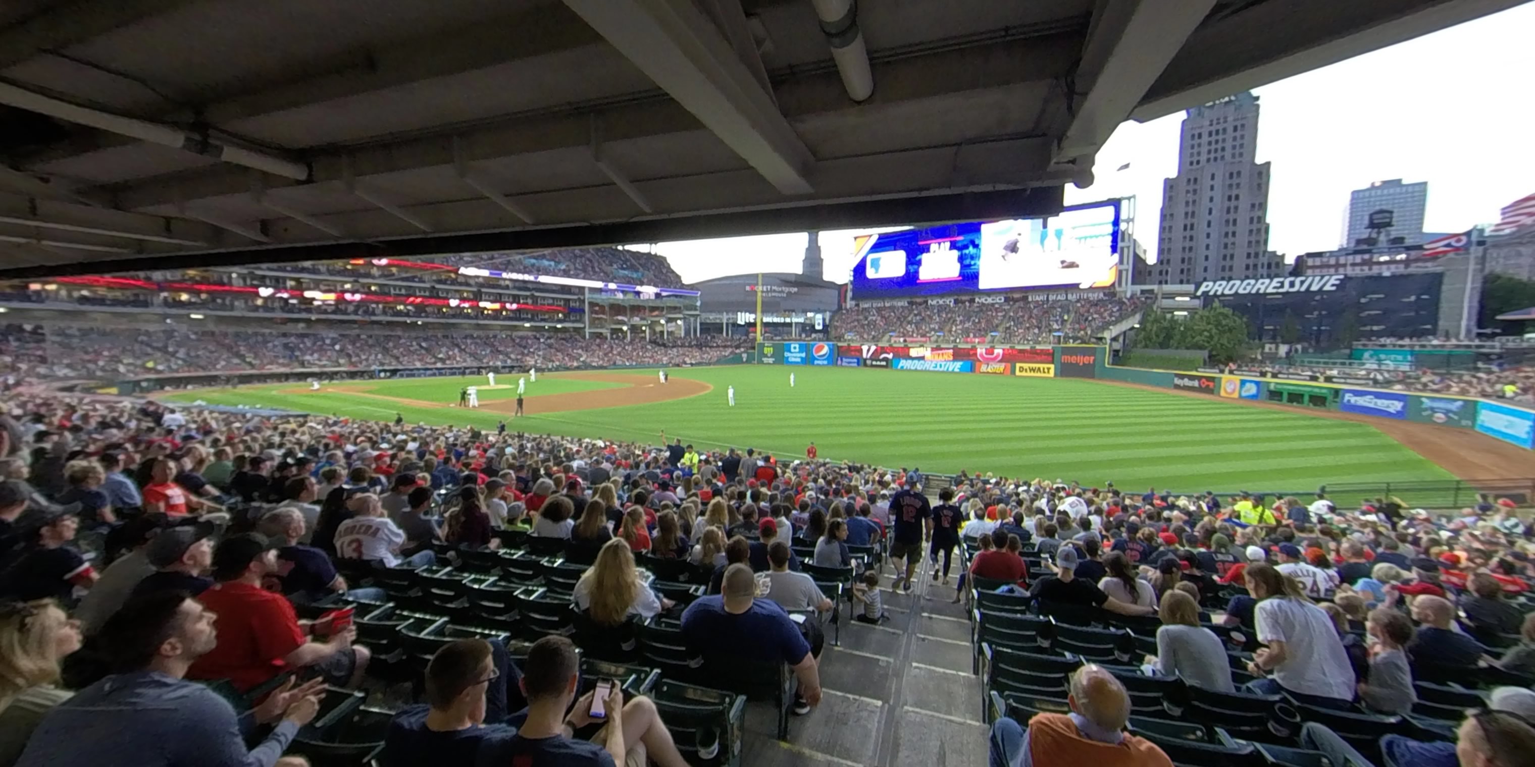 section 128 panoramic seat view  - progressive field