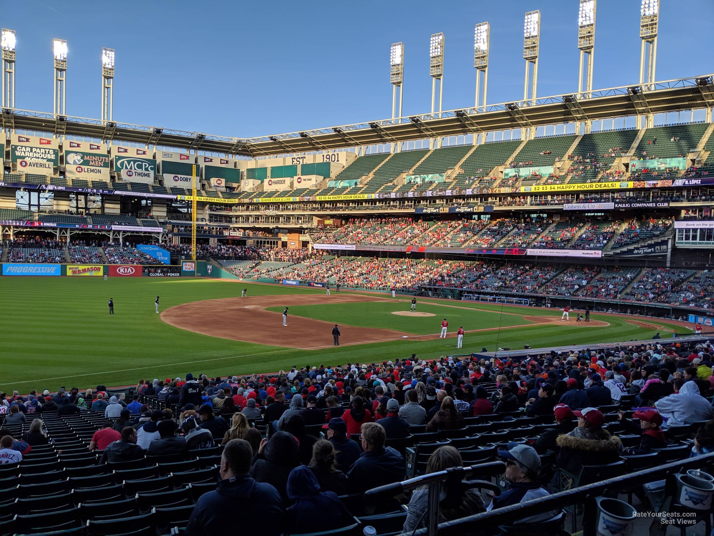 section 170, row hh seat view  - progressive field