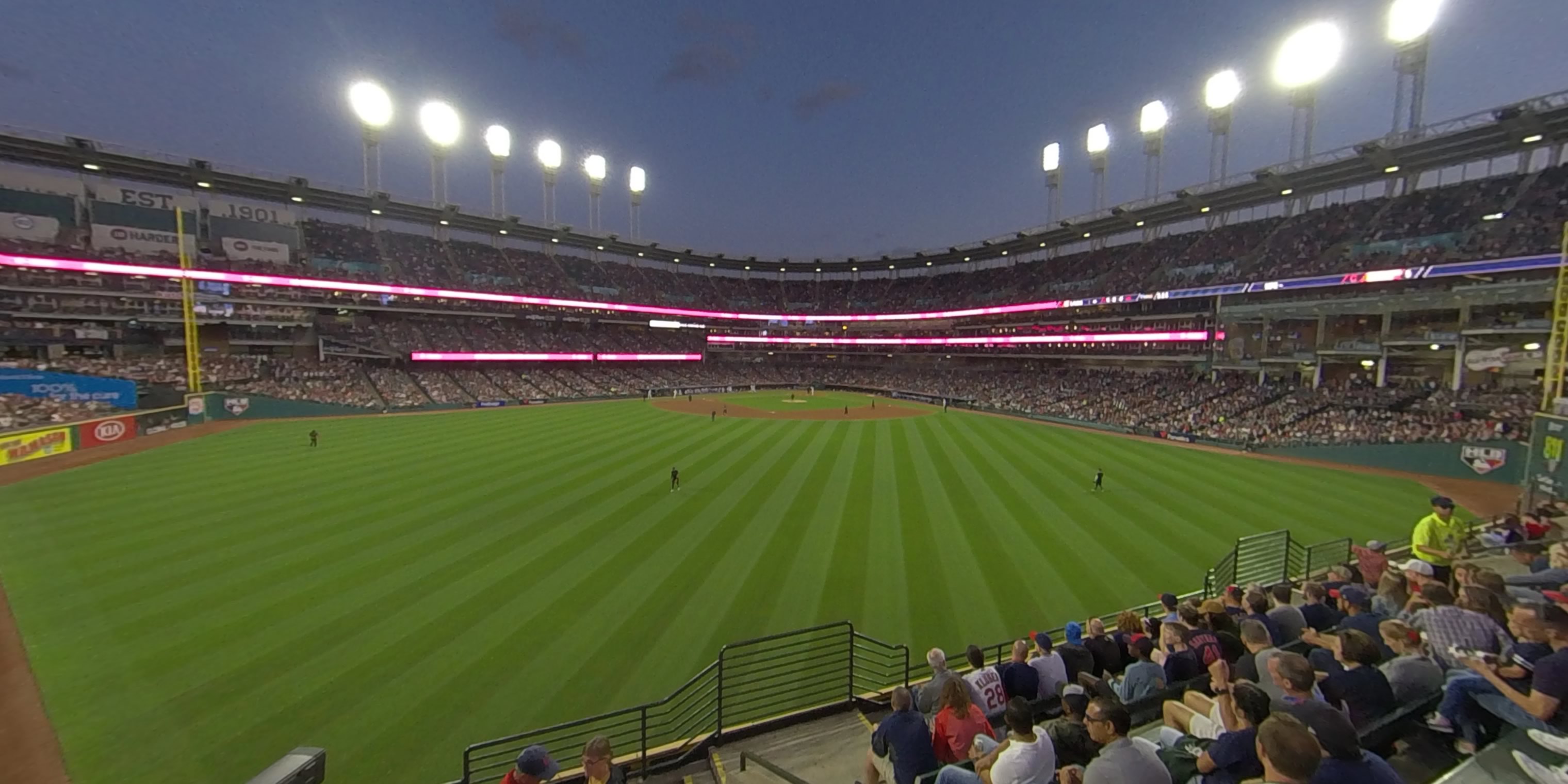 section 184 panoramic seat view  - progressive field