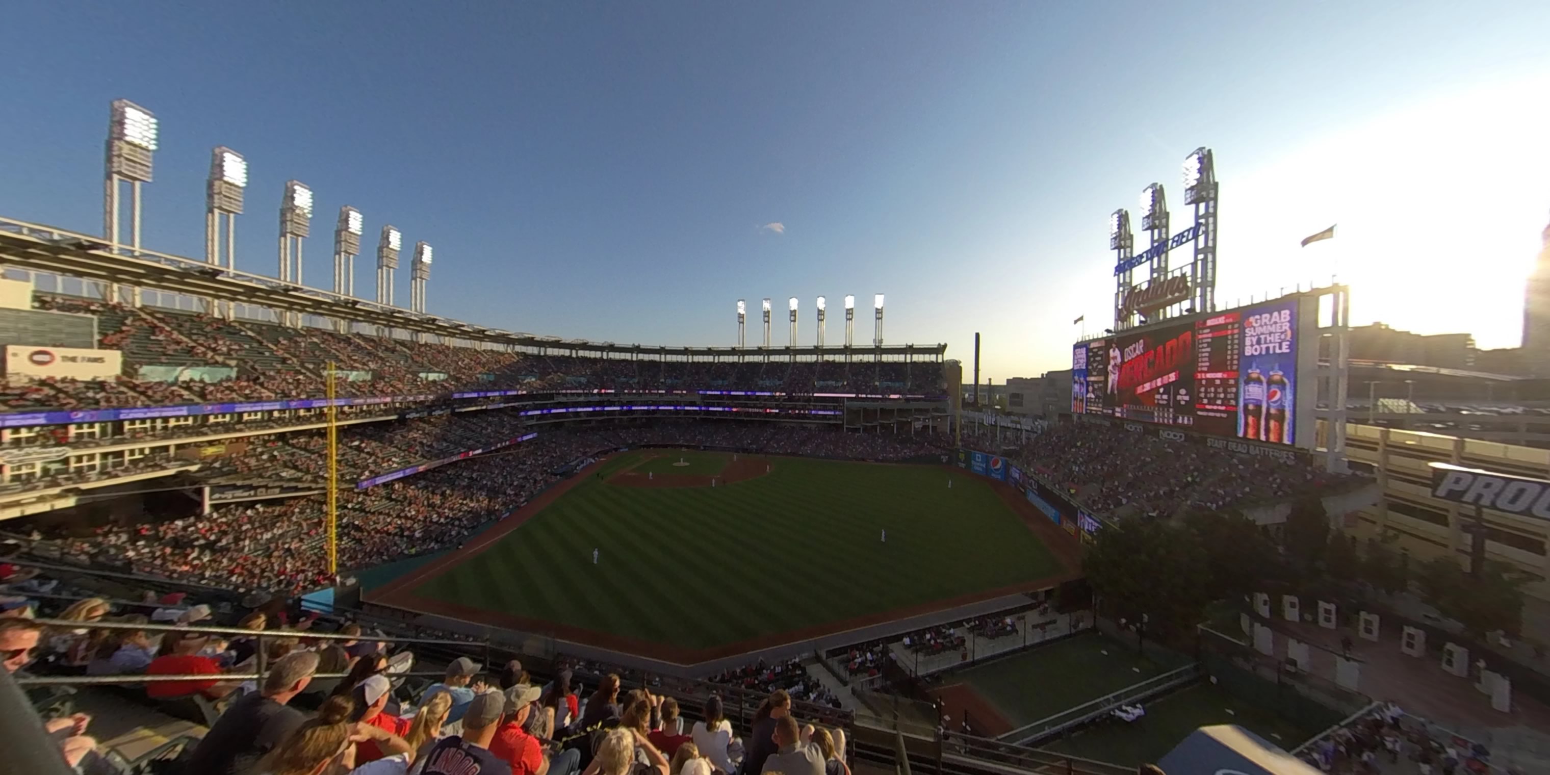 section 404 panoramic seat view  - progressive field