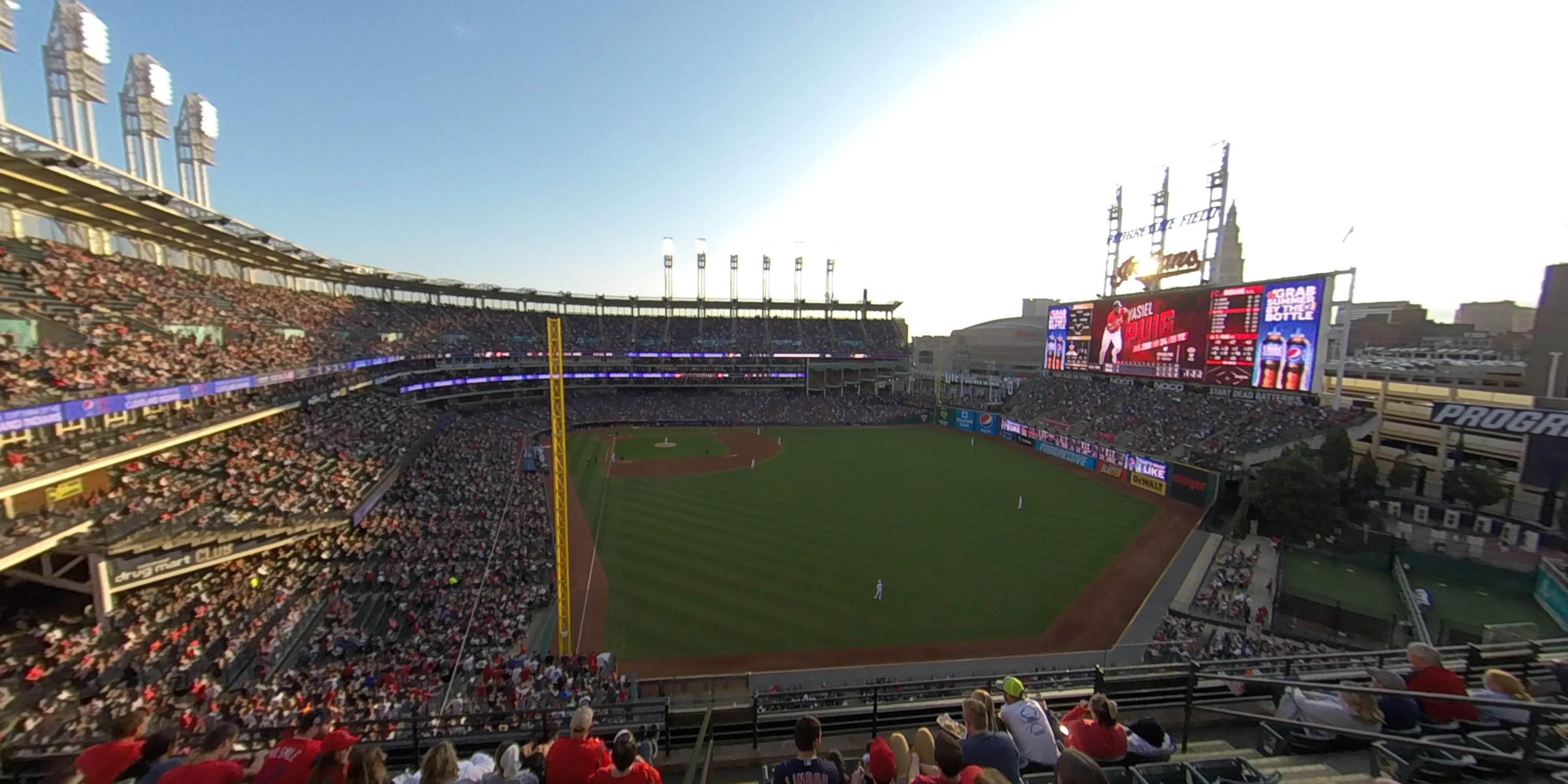 section 413 panoramic seat view  - progressive field