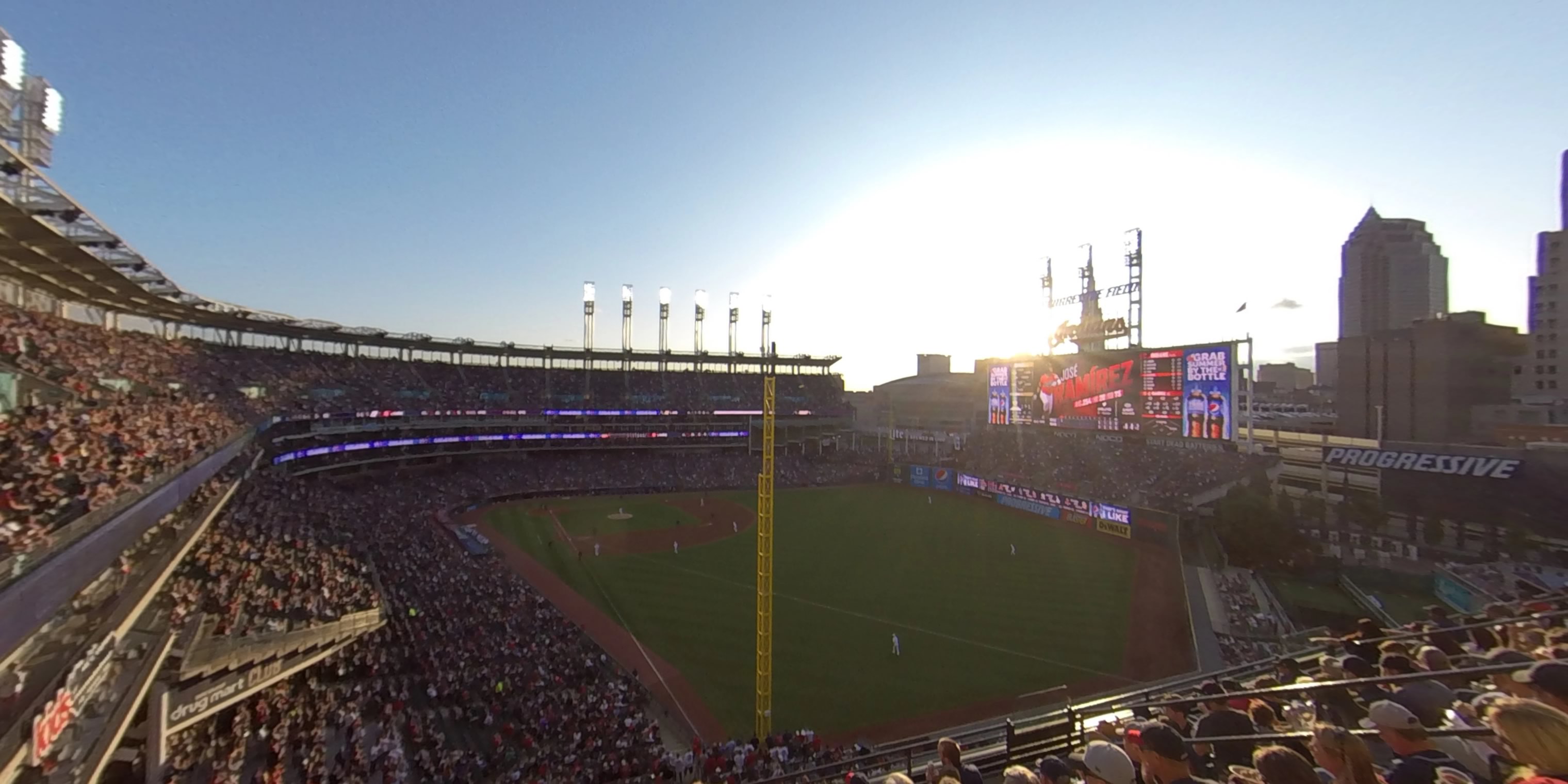 section 417 panoramic seat view  - progressive field