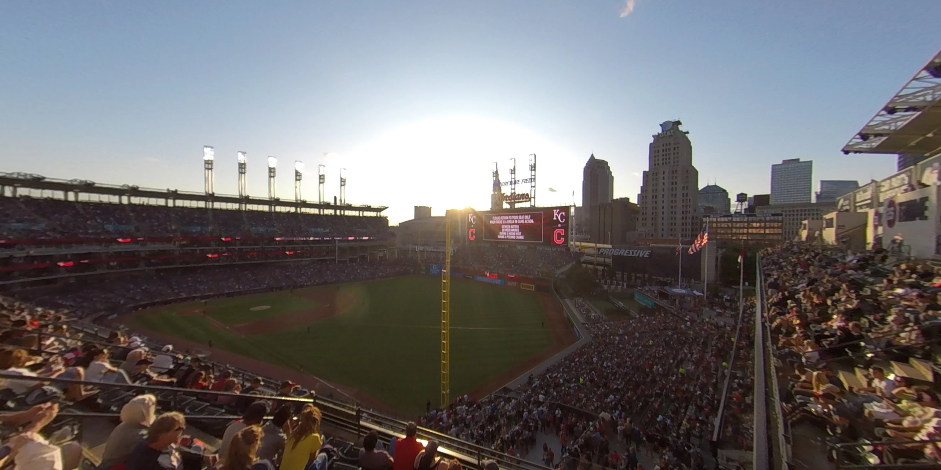 section 420 panoramic seat view  - progressive field