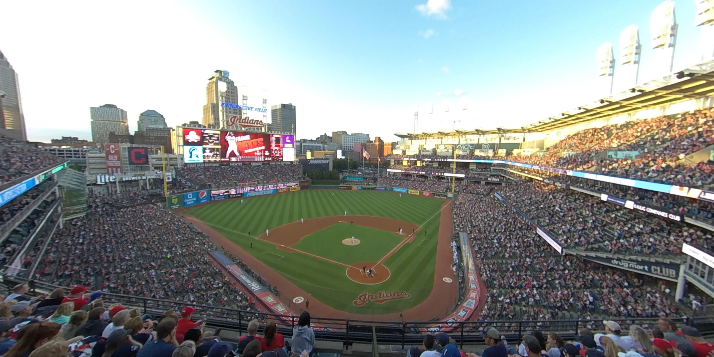 section 455 panoramic seat view  - progressive field