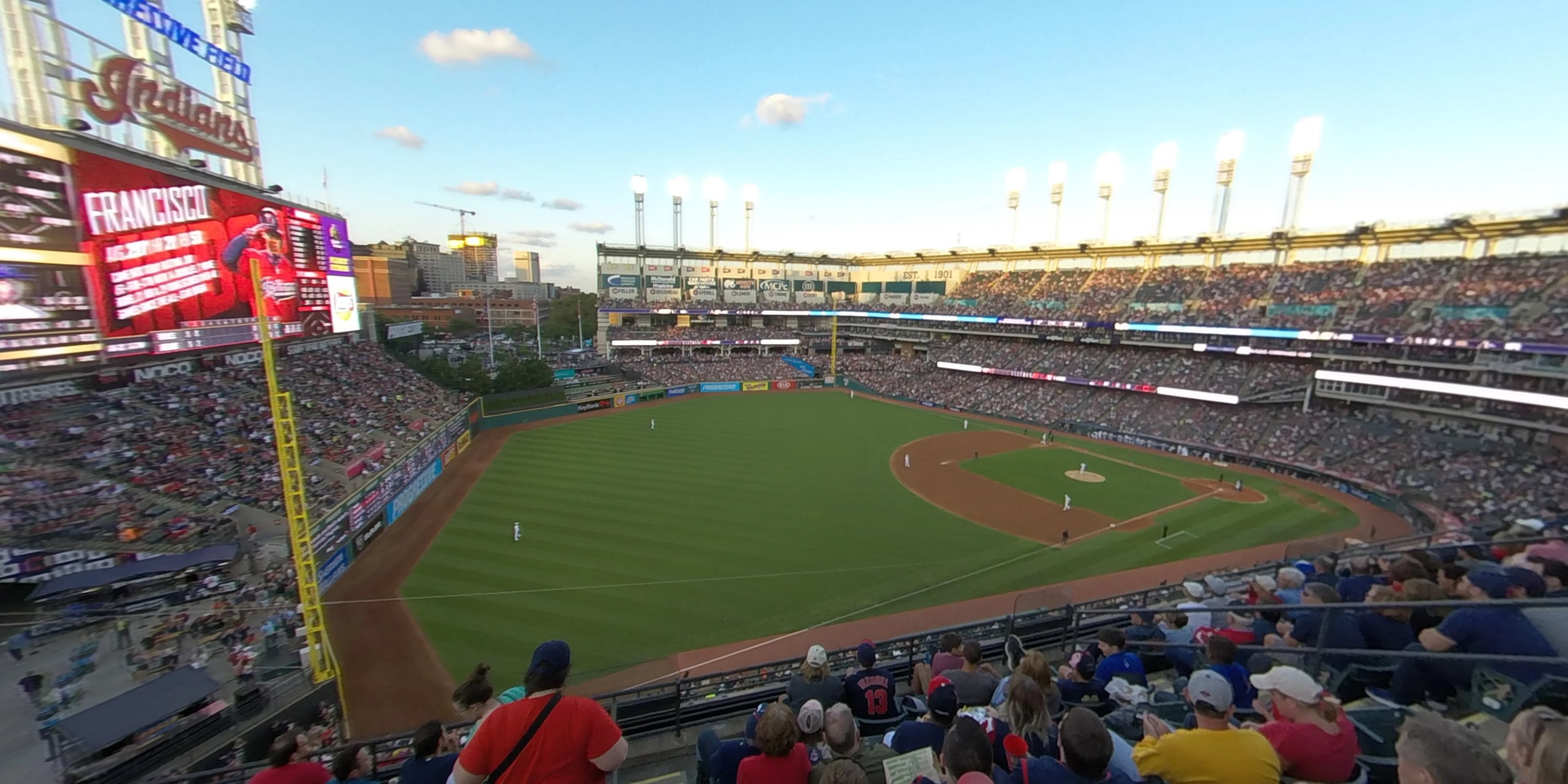 section 475 panoramic seat view  - progressive field