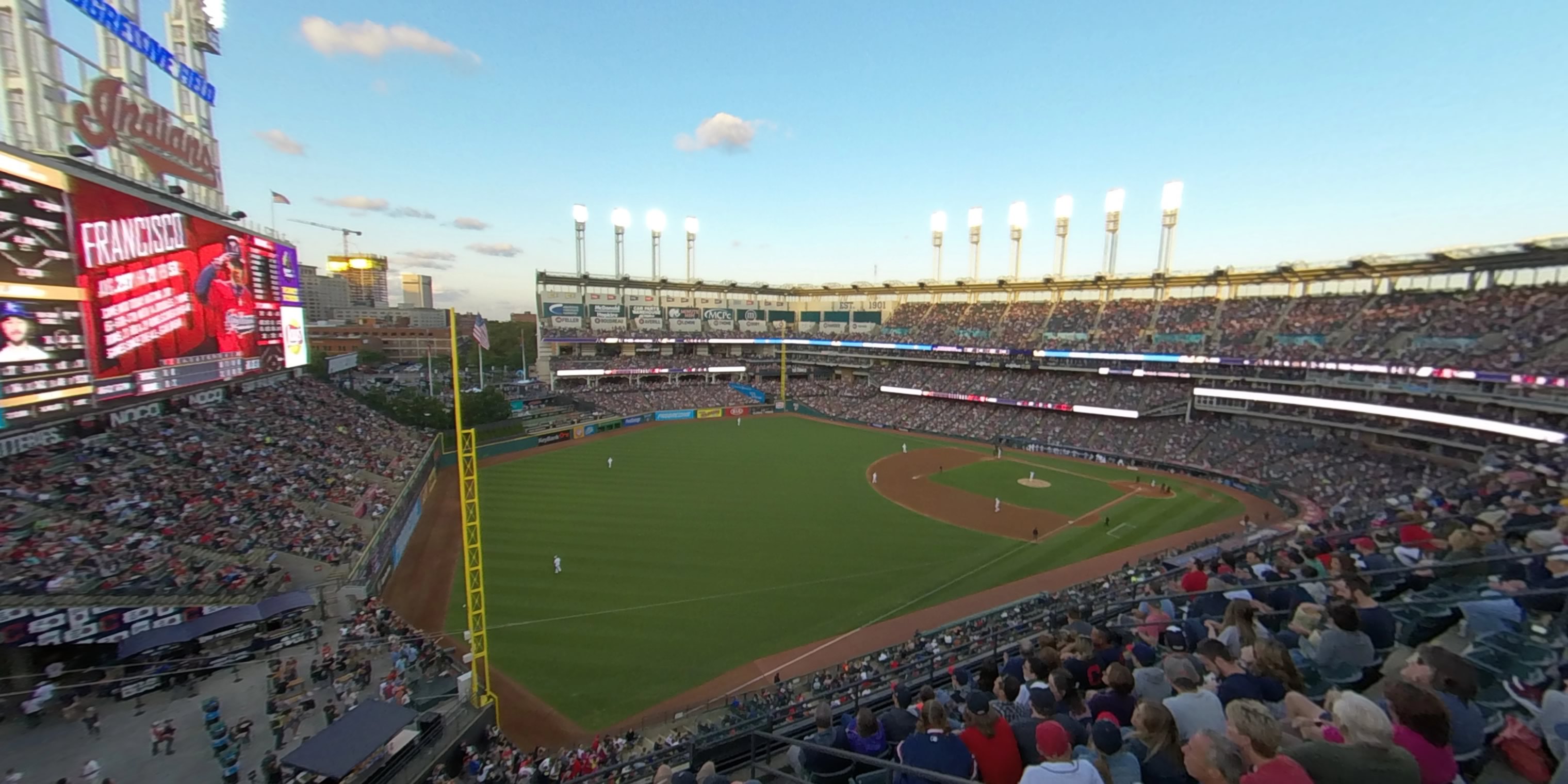 section 477 panoramic seat view  - progressive field