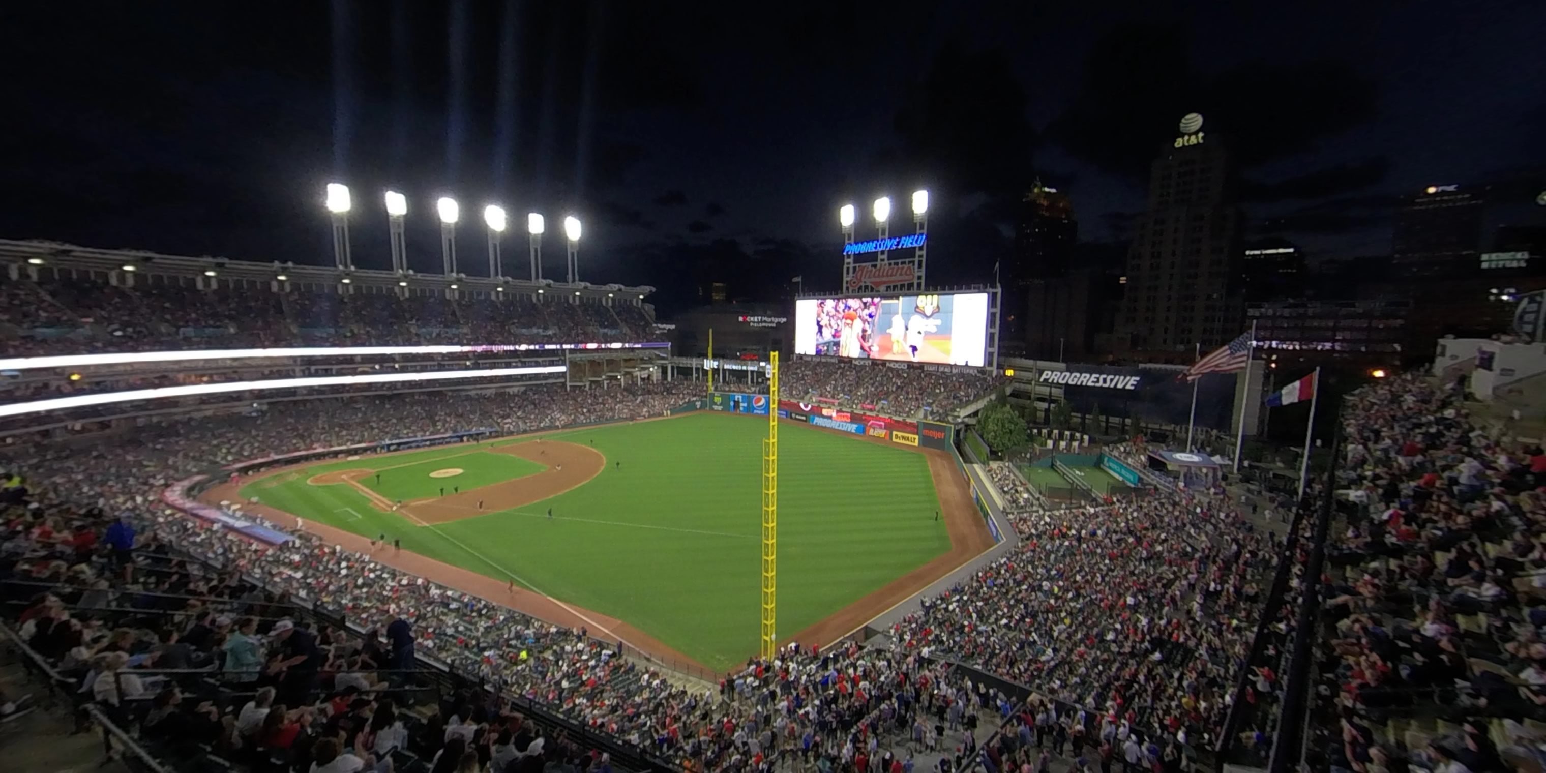 section 521 panoramic seat view  - progressive field