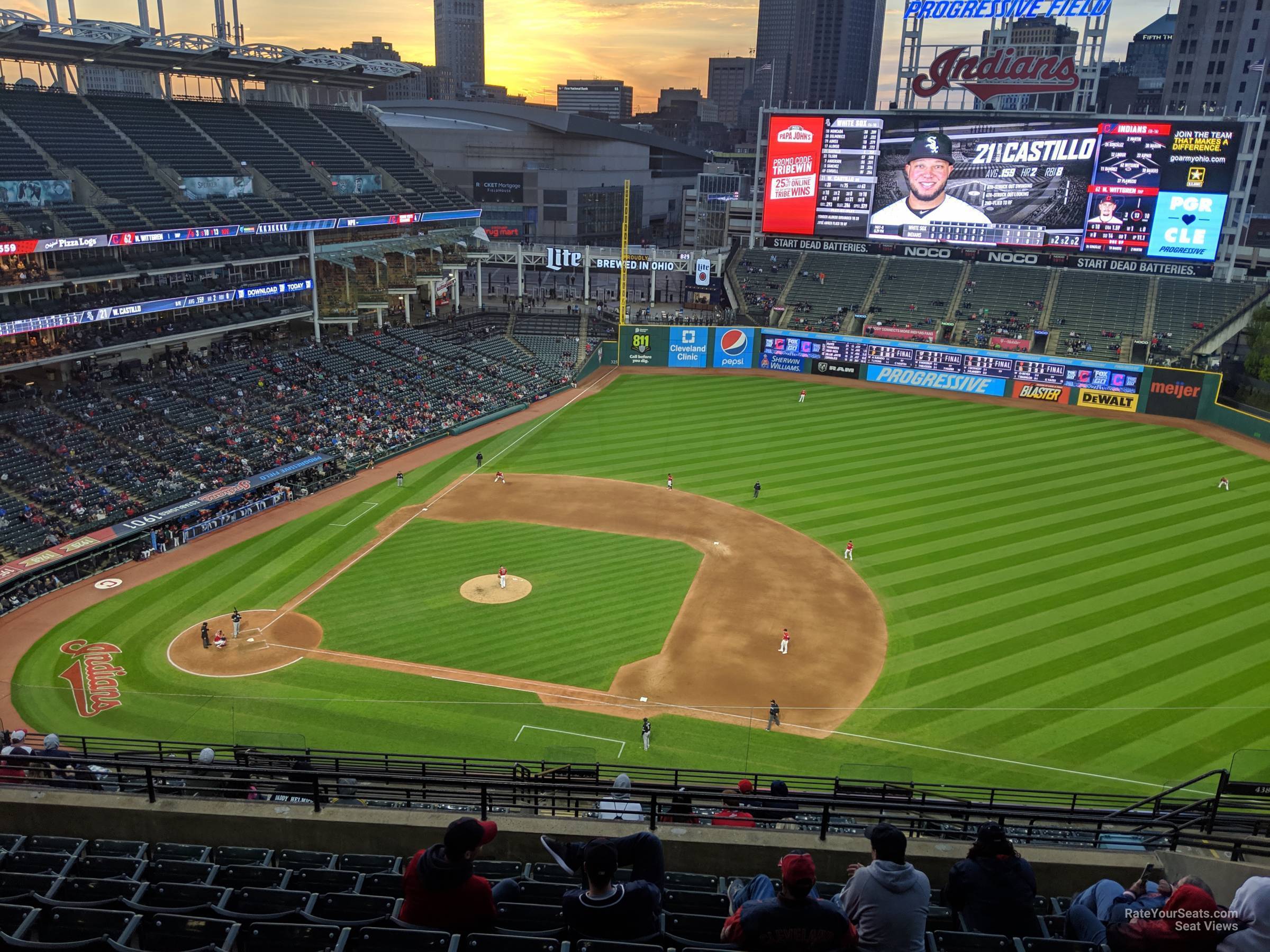 section 537, row h seat view  - progressive field