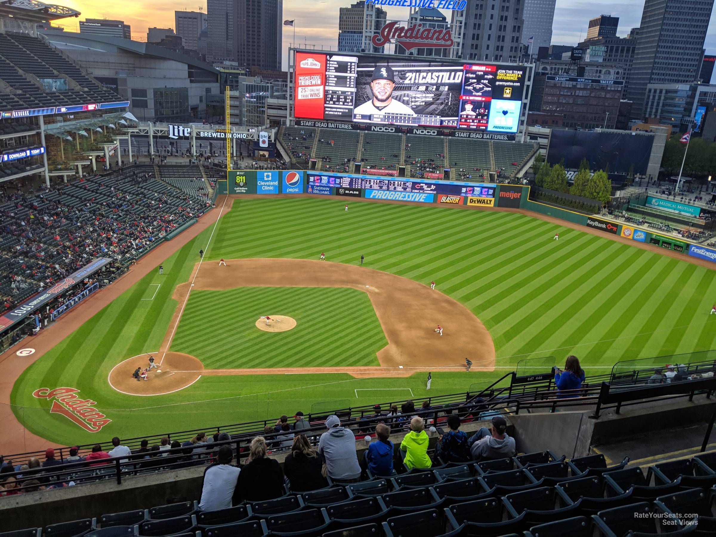 section 548, row h seat view  - progressive field