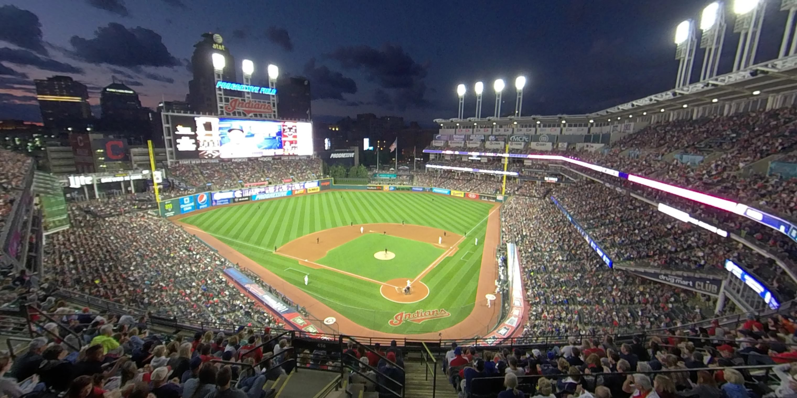 section 555 panoramic seat view  - progressive field