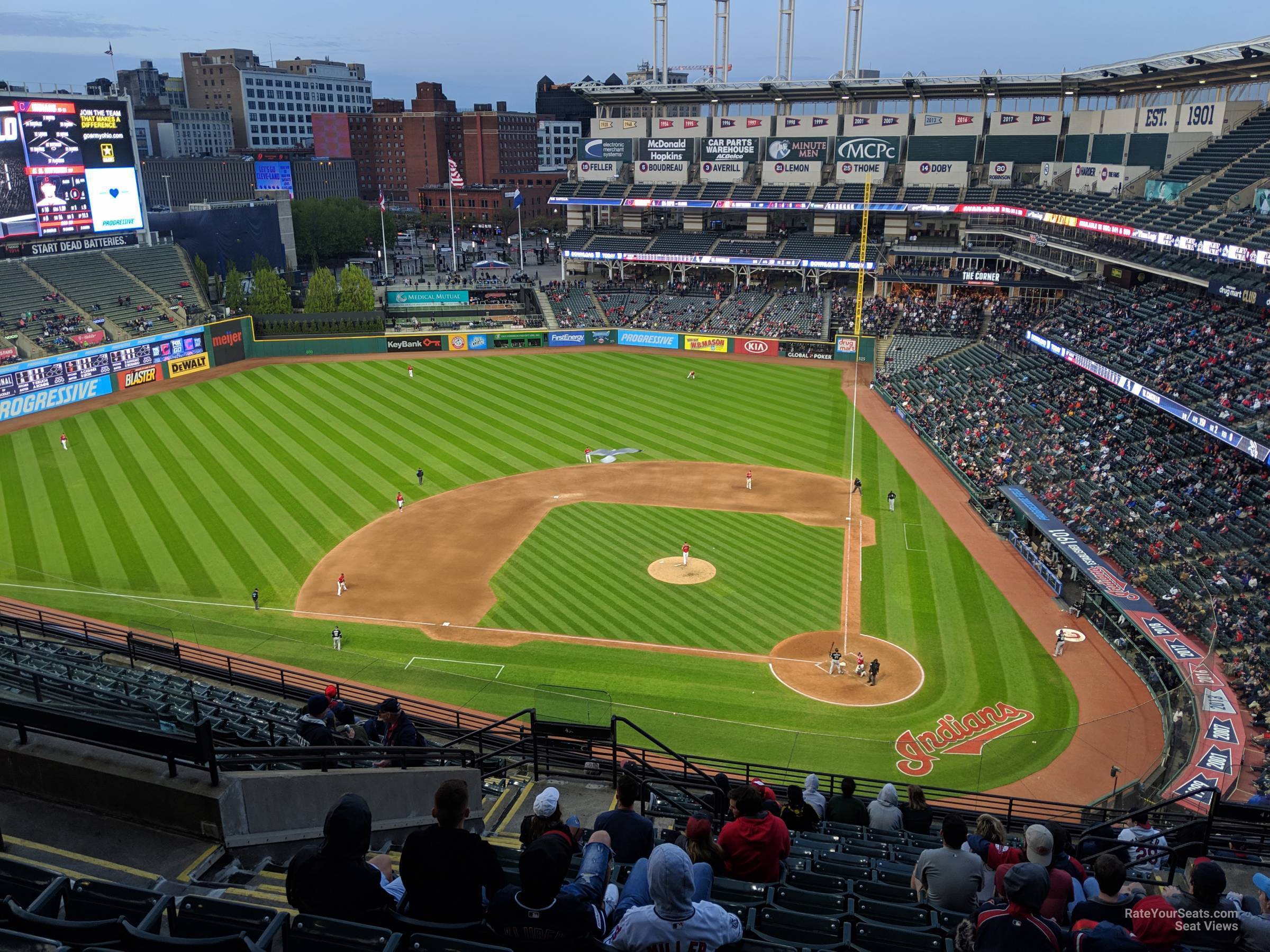 section 558, row h seat view  - progressive field